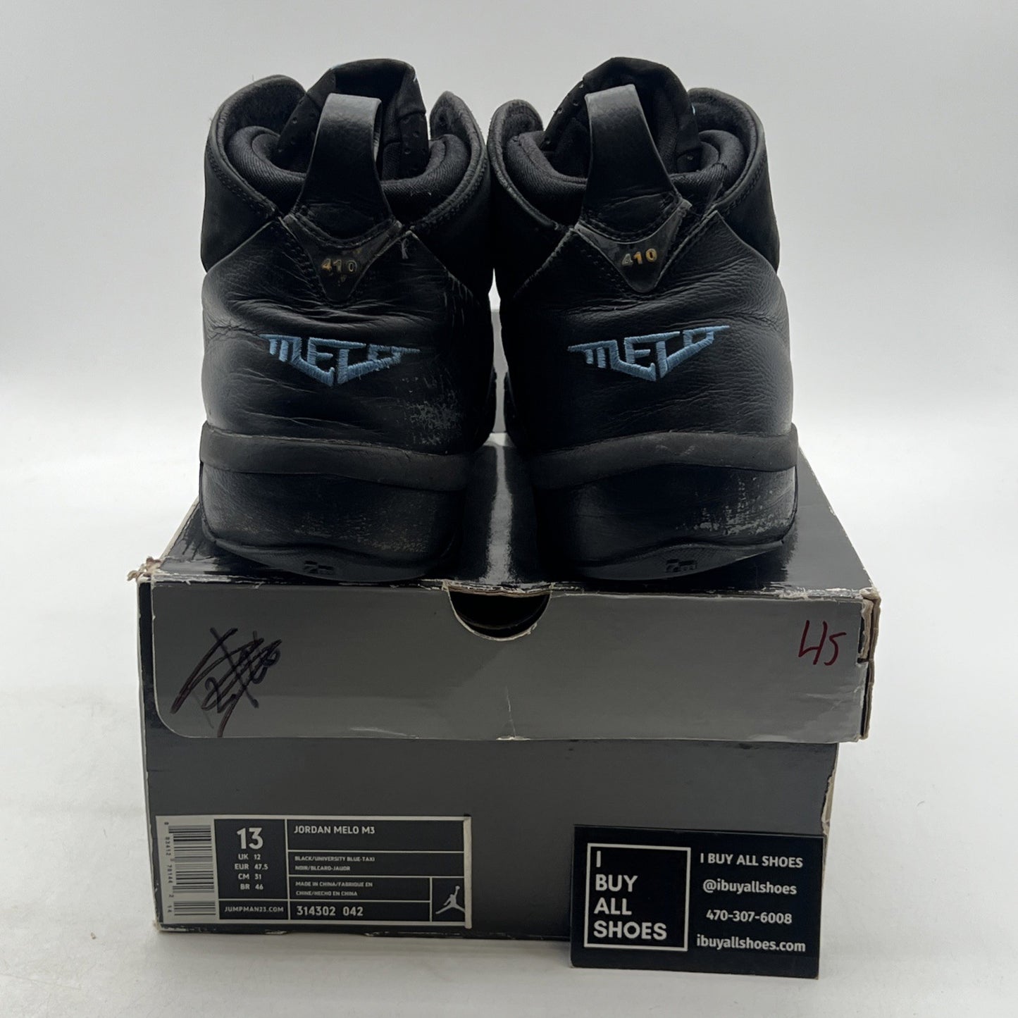 Size 13 - Air Jordan Melo M3 Black University Blue (314302-042)