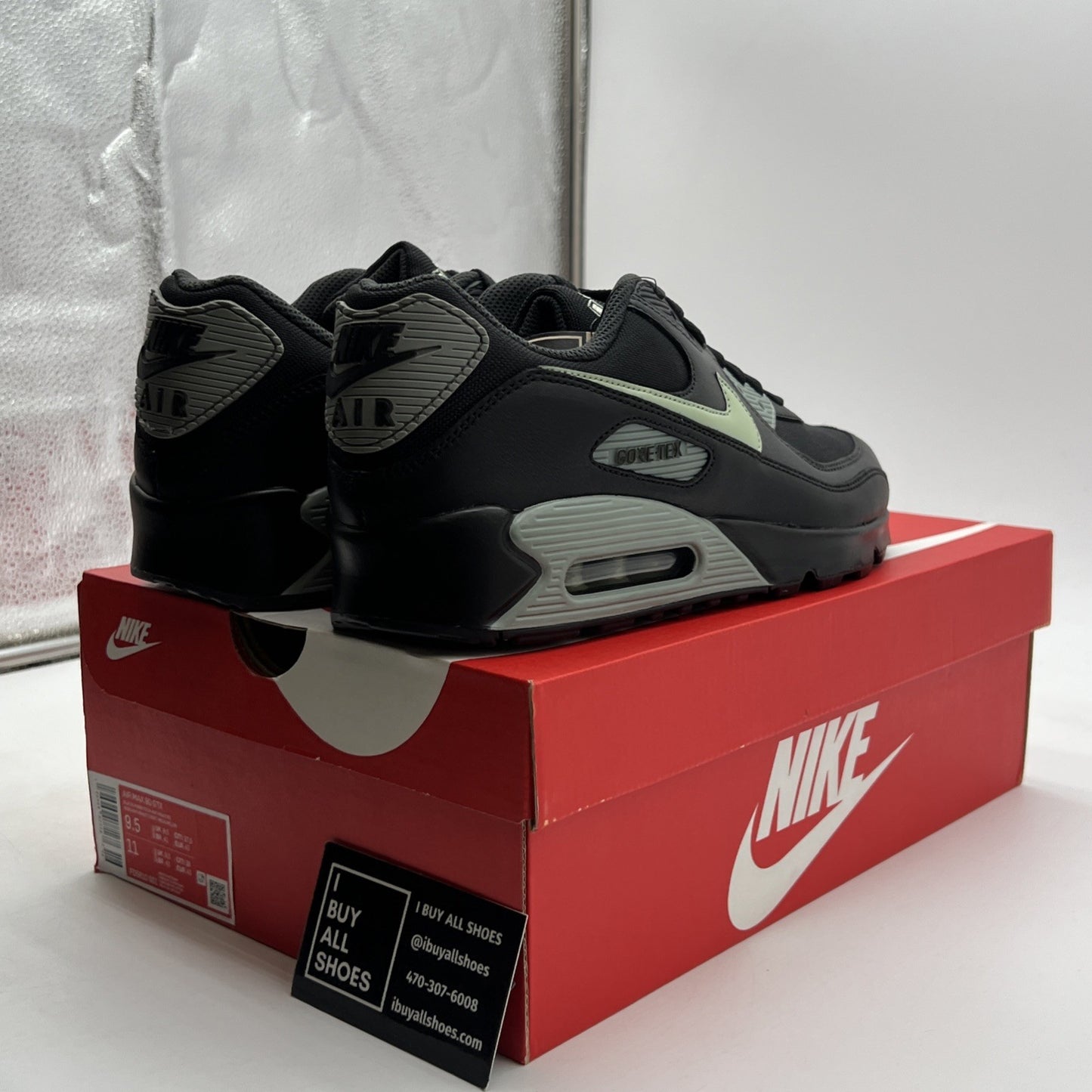 Size 9.5 - Nike Air Max 90 GTX Gore-Tex Black Honeydew Anthracite (FD5810-001)
