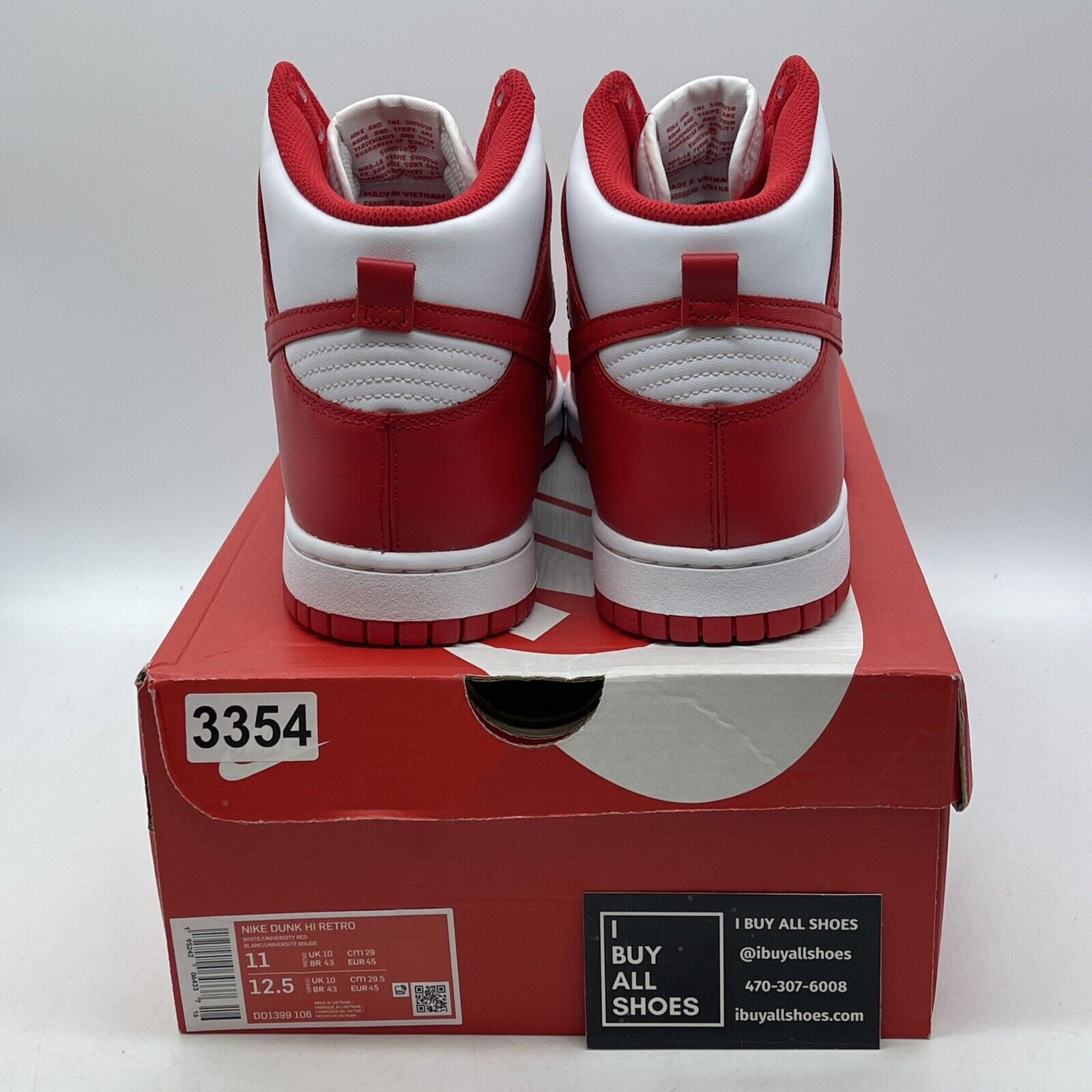 Size 11 - Nike Dunk High Championship Red White Leather (DD1399-106)