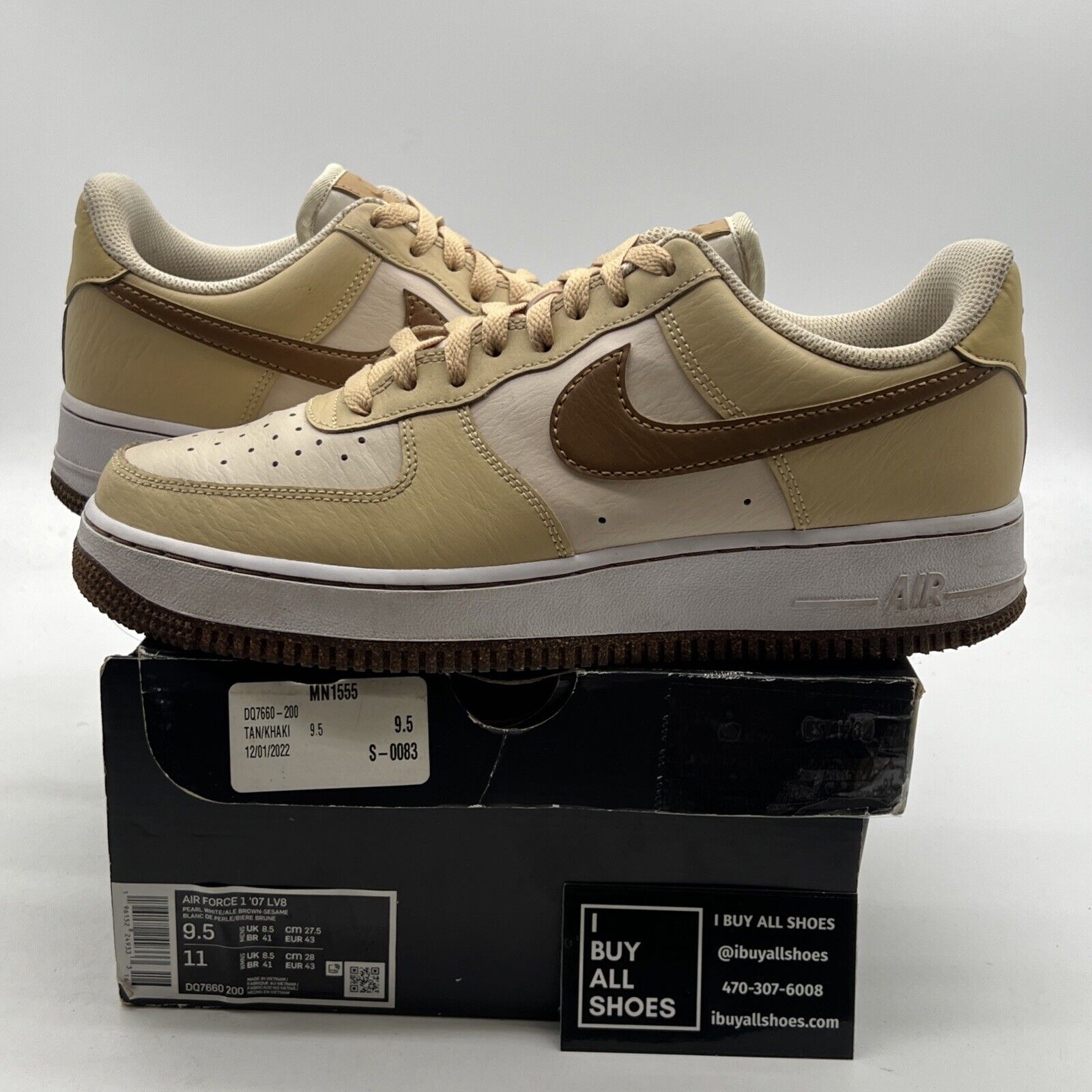 Size 9.5 - Nike Air Force 1 '07 LV8 EMB Inspected By Swoosh (DQ7660-200)