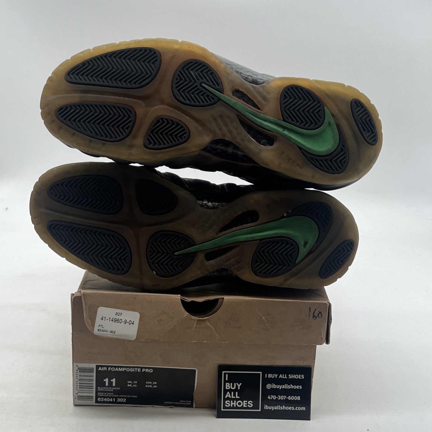 Size 11 - Nike Foamposite Pro Gym Green (624041-302)