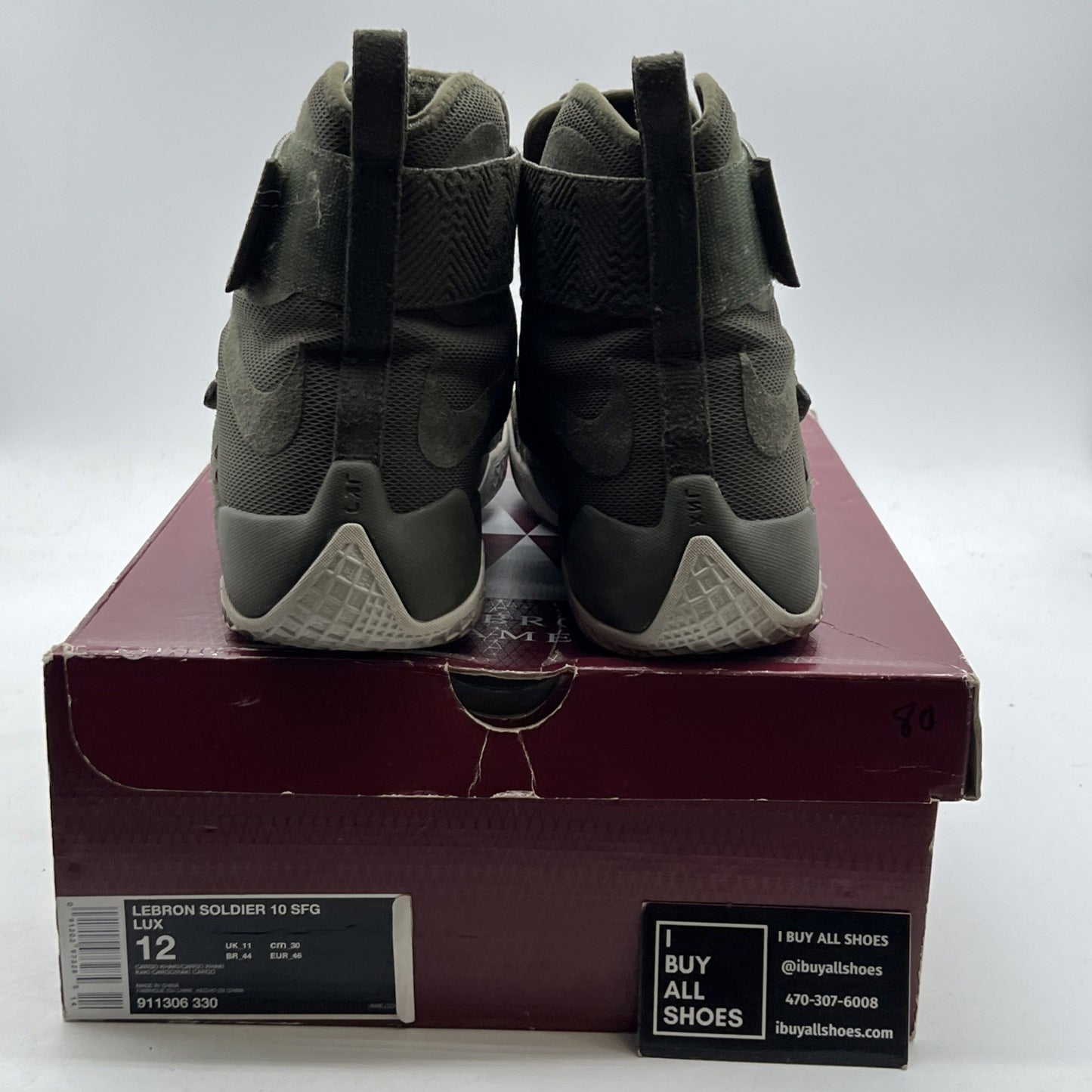 Size 12 - Nike LeBron Soldier 10 SFG LUX Cargo Khaki (911306-330)