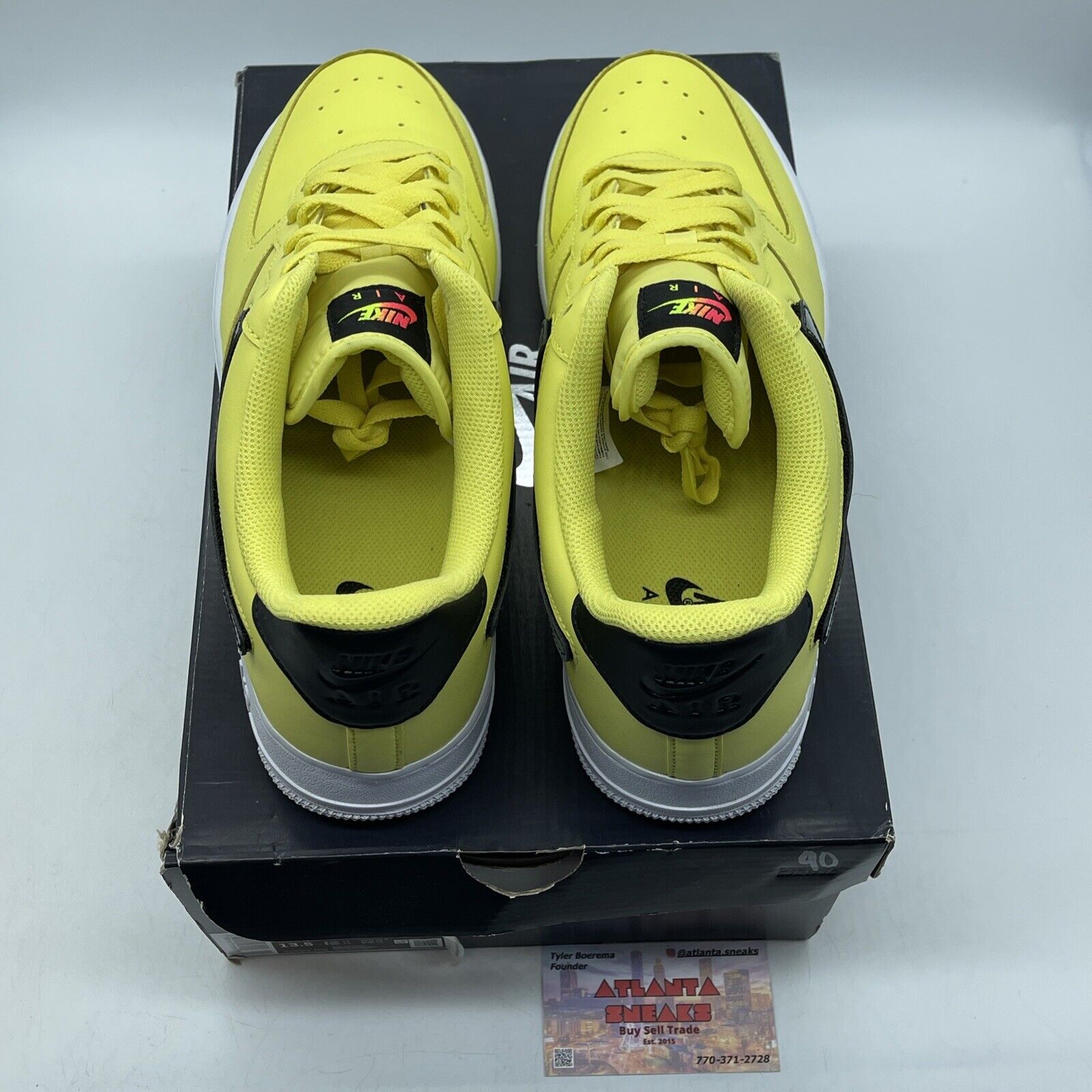 Size 12 - Nike Air Force 1 '07 LV8 Low Yellow Pulse Black White (CI0064-700)