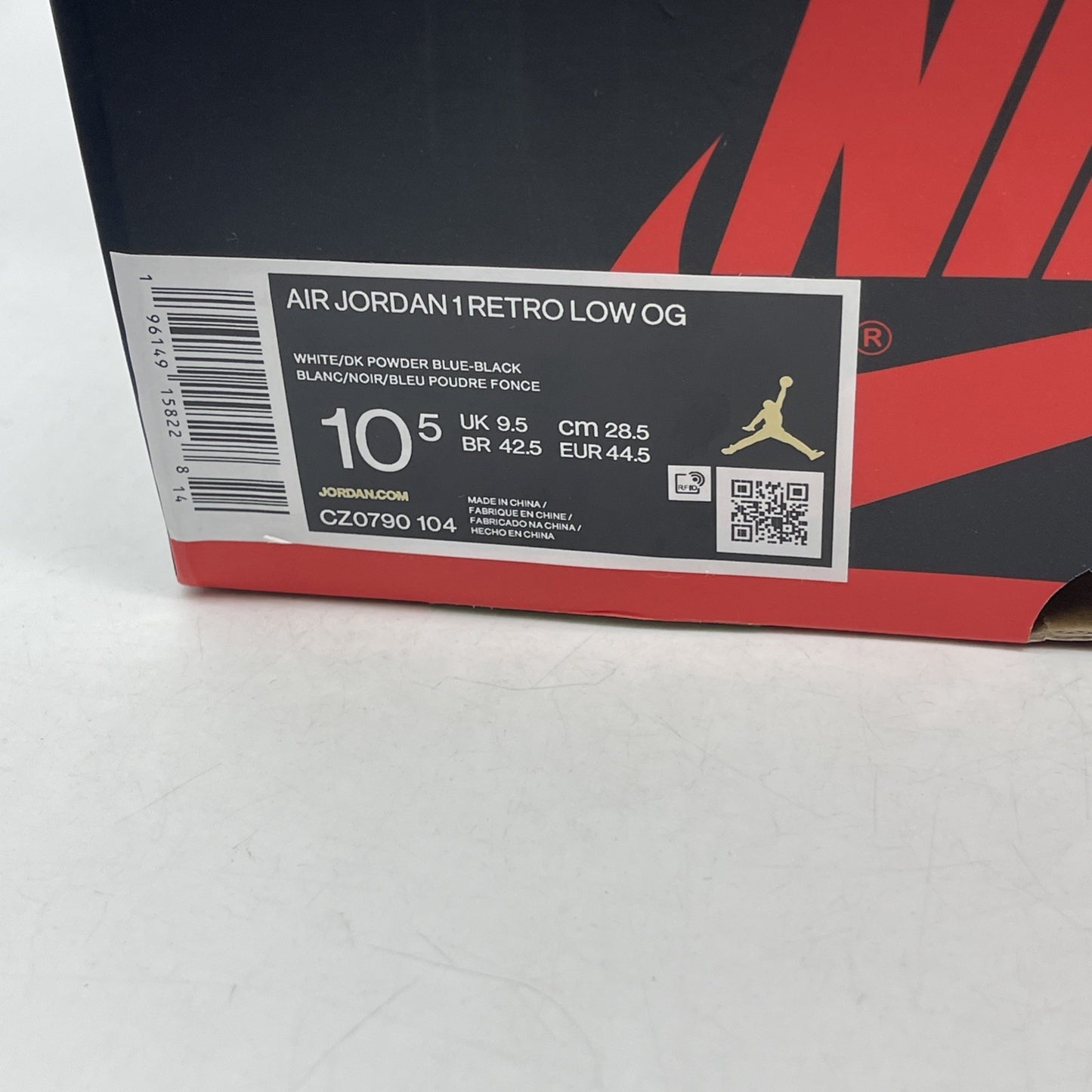 Size 10.5 - Air Jordan 1 Retro OG Low UNC (CZ0790-104)