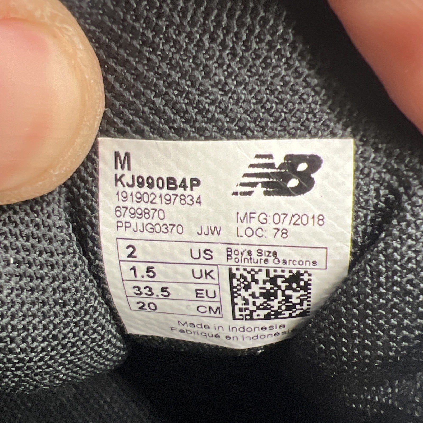 Size 2 - New Balance 990v4 Black/Purple Suede - (KJ990B4G)
