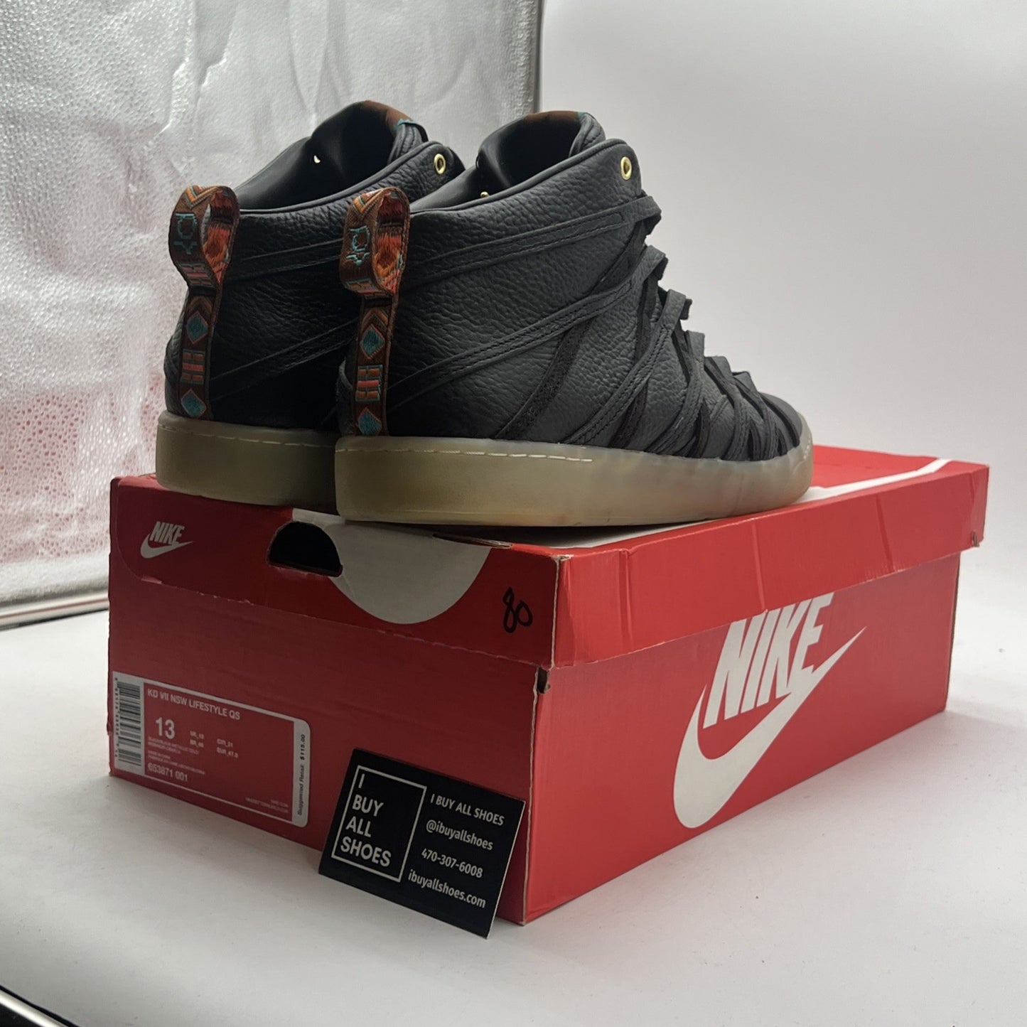 Size 13 - Nike KD 7 Lifestyle Black (653871-001)