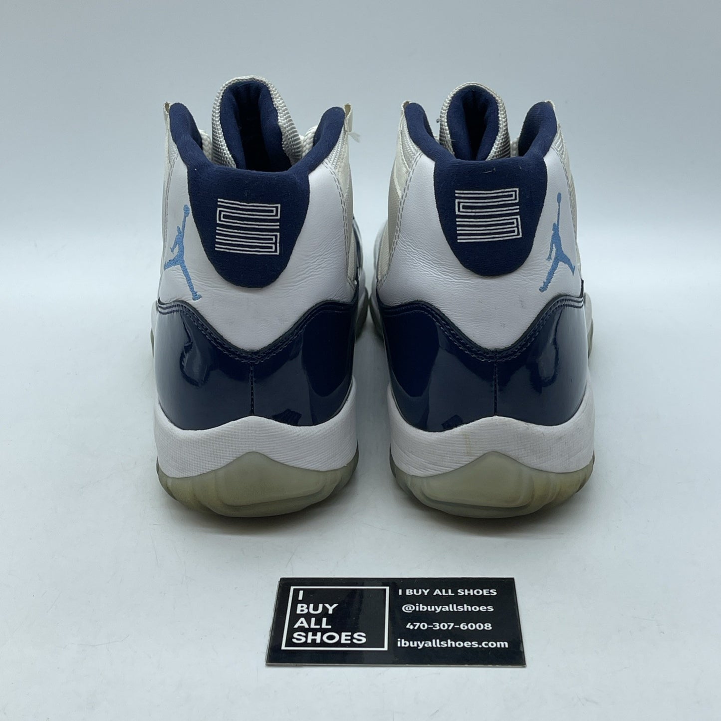 Size 9.5 - Jordan 11 Retro High Win Like '82 Blue White Leather (378037-123)