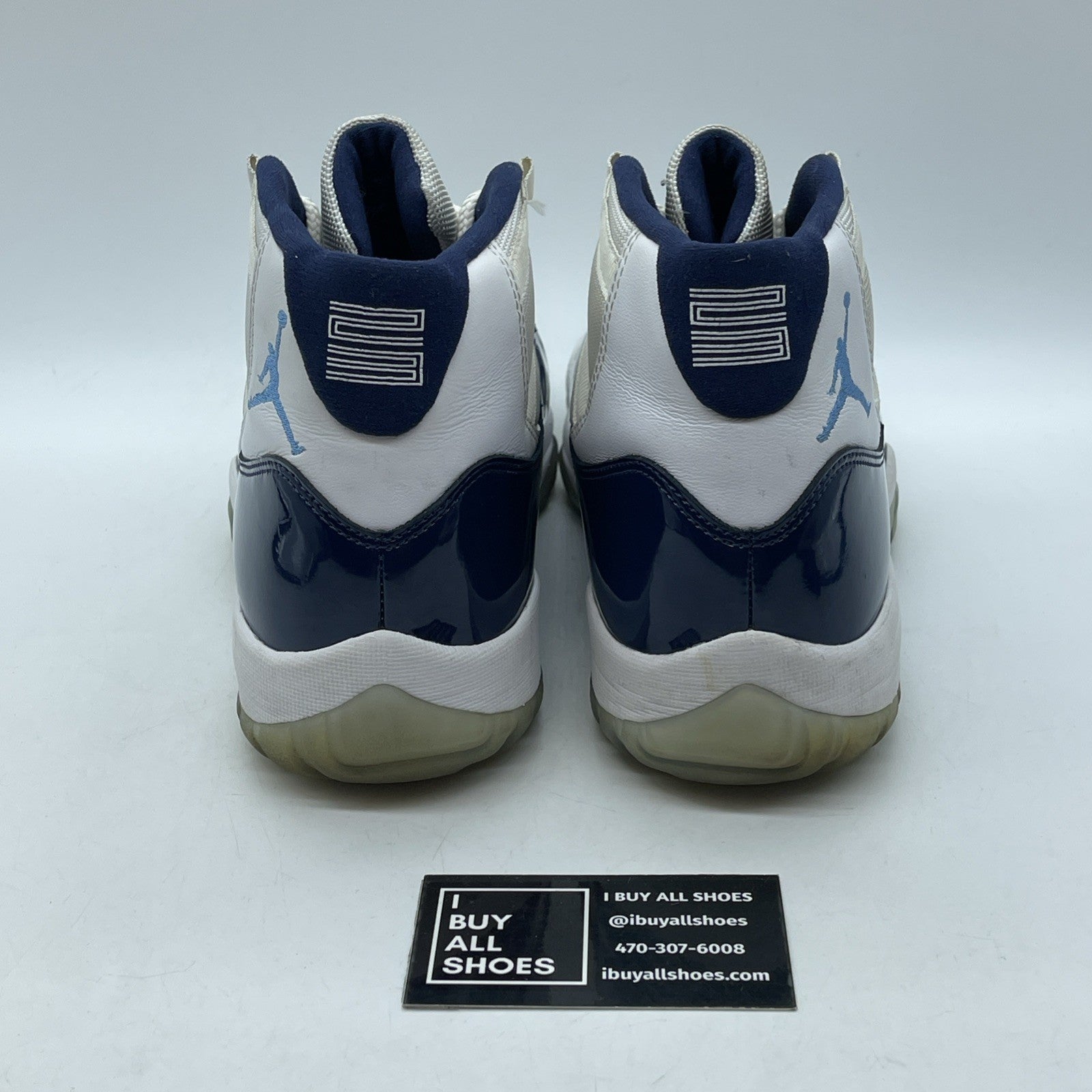 Size 9.5 - Jordan 11 Retro High Win Like '82 Blue White Leather (378037-123)