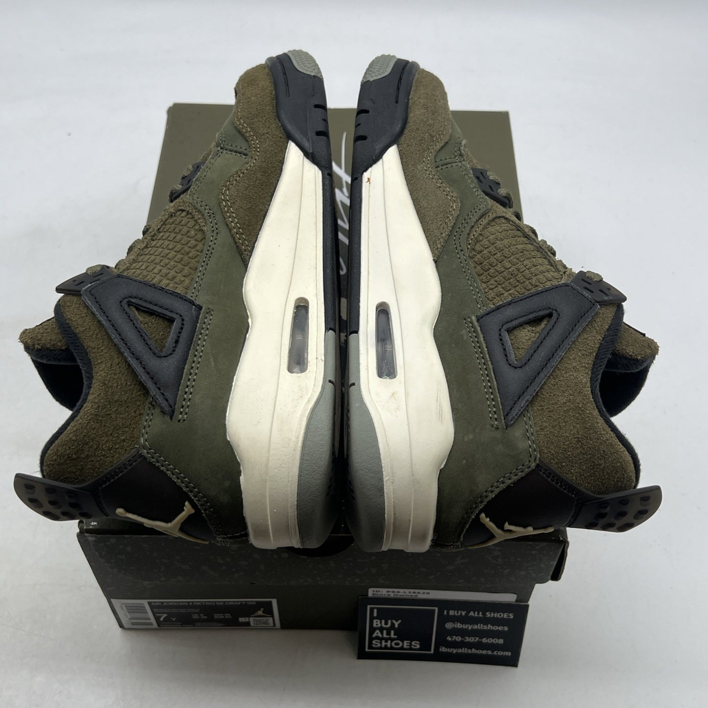 Size 7Y - Air Jordan 4 SE Retro Low Craft - Olive (FB9928-200)