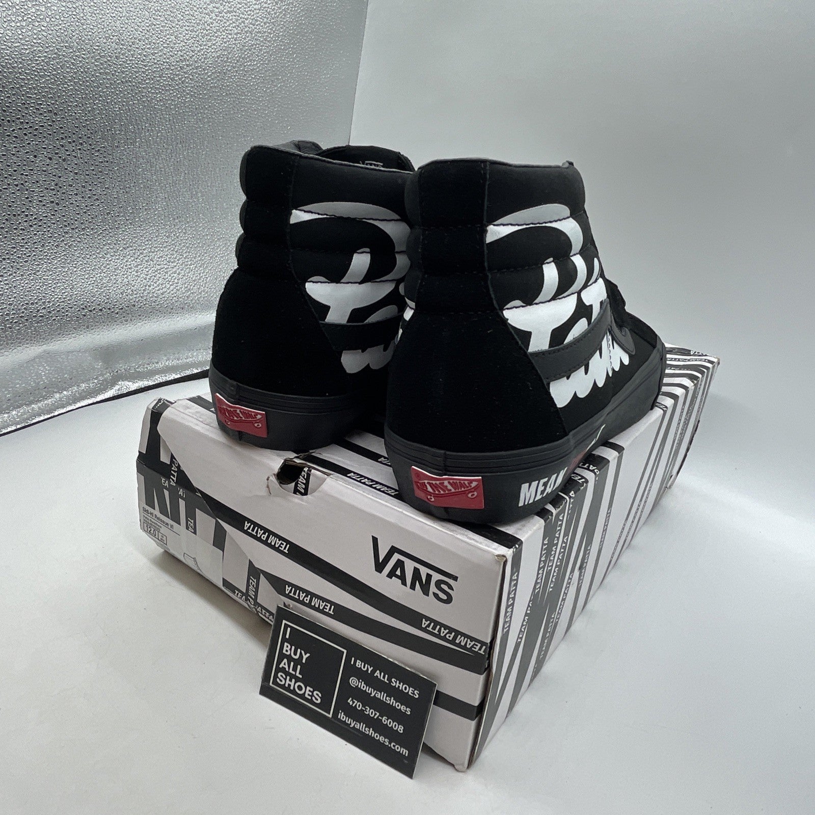 Size 12 - Patta X Vans Vault SK8-HI Reissue VLT LX - Black “MEAN EYED CAT”