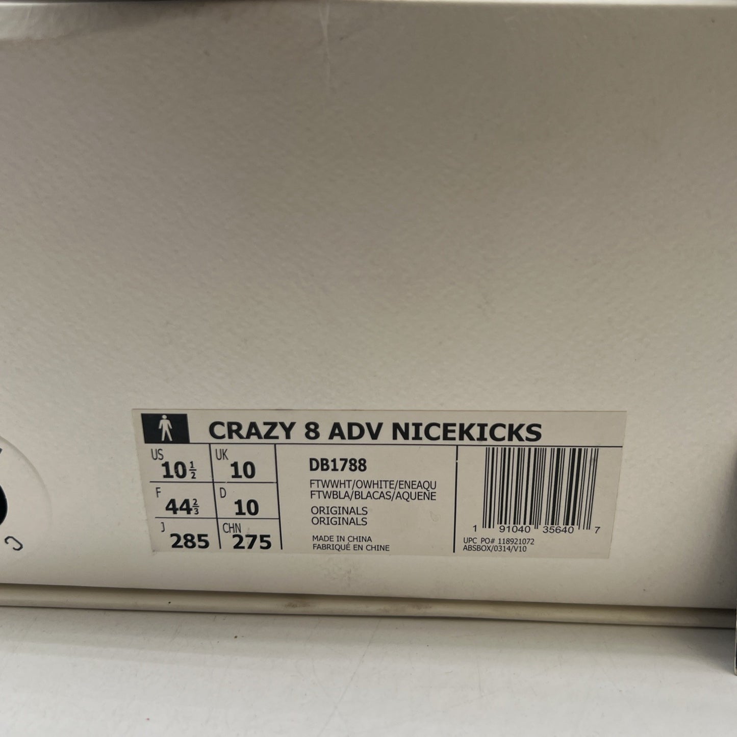 Size 10.5 - adidas Nice Kicks x Crazy 8 ADV White Lined Emerald (DB1788)