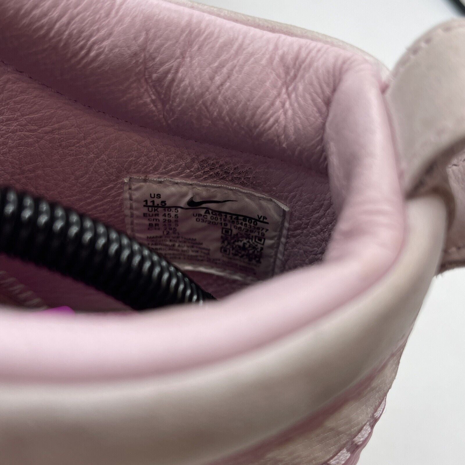 Size 11.5 - Nike John Elliott x LeBron Icon Tulip Pink Suede (AQ0114-600)
