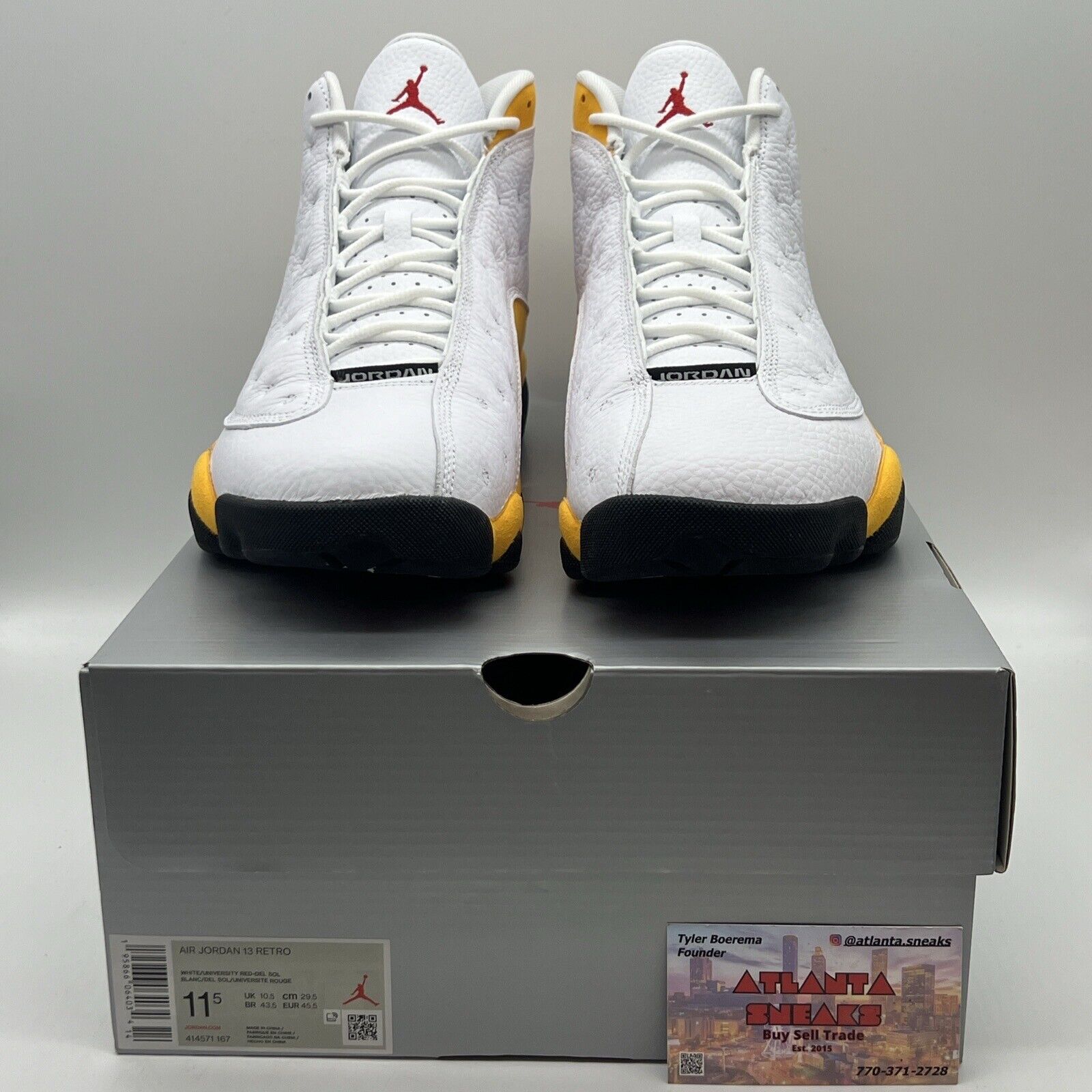 Size 11.5 - Jordan 13 Del Sol 2022 Brand New Og All Yellow White Black