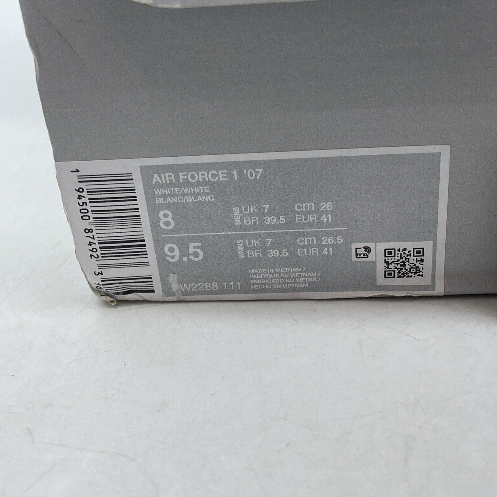 Size 8 - Nike Air Force 1 '07 Low Triple White Leather Suede (CW2288-111)