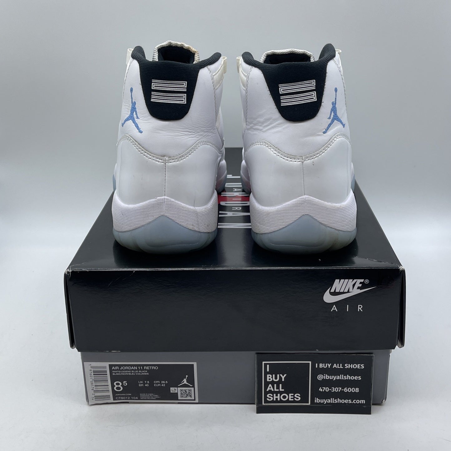 Size 8.5 - Air Jordan 11 Retro 2024 Legend Blue White Black Leather (CT8012-104)