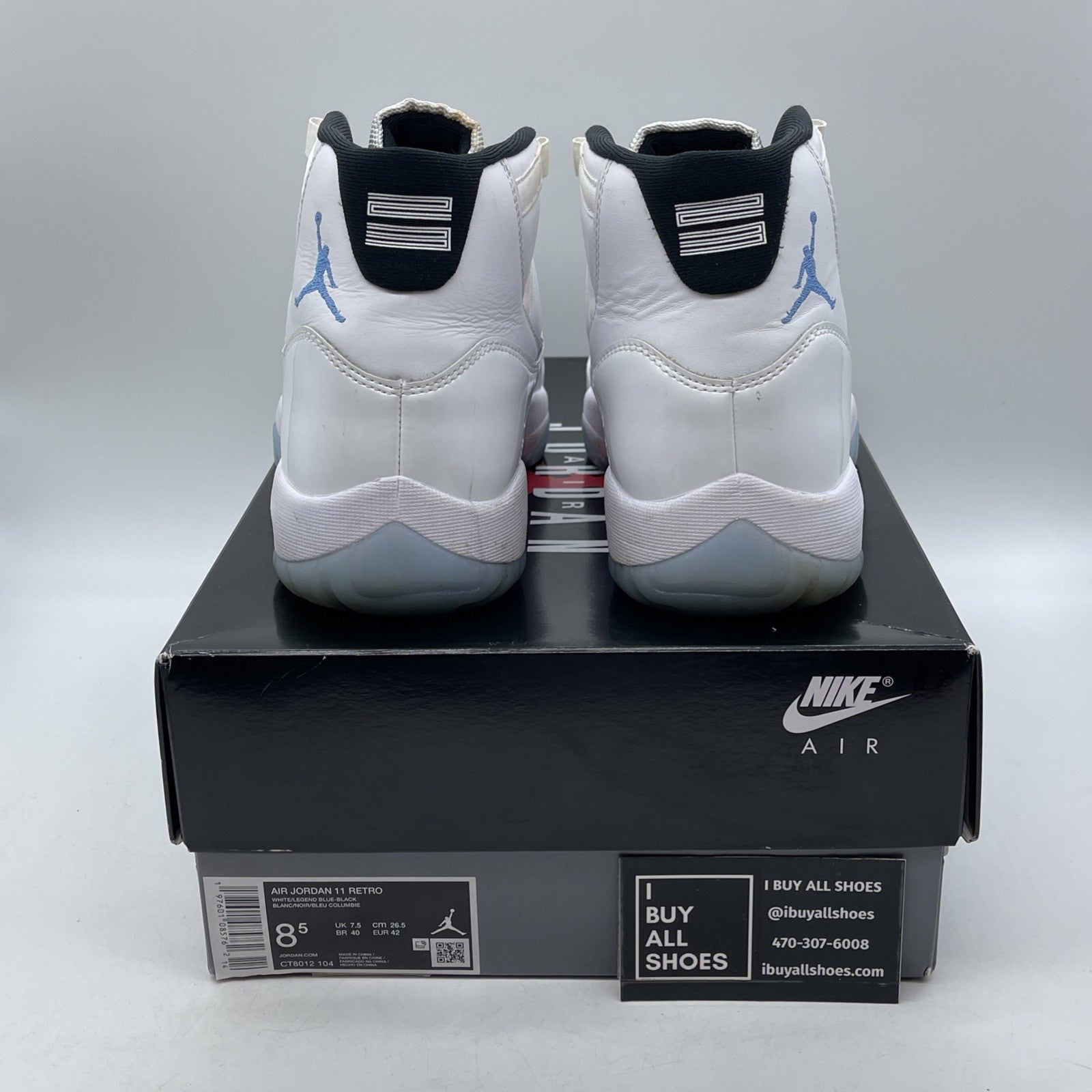 Size 8.5 - Air Jordan 11 Retro 2024 Legend Blue White Black Leather (CT8012-104)