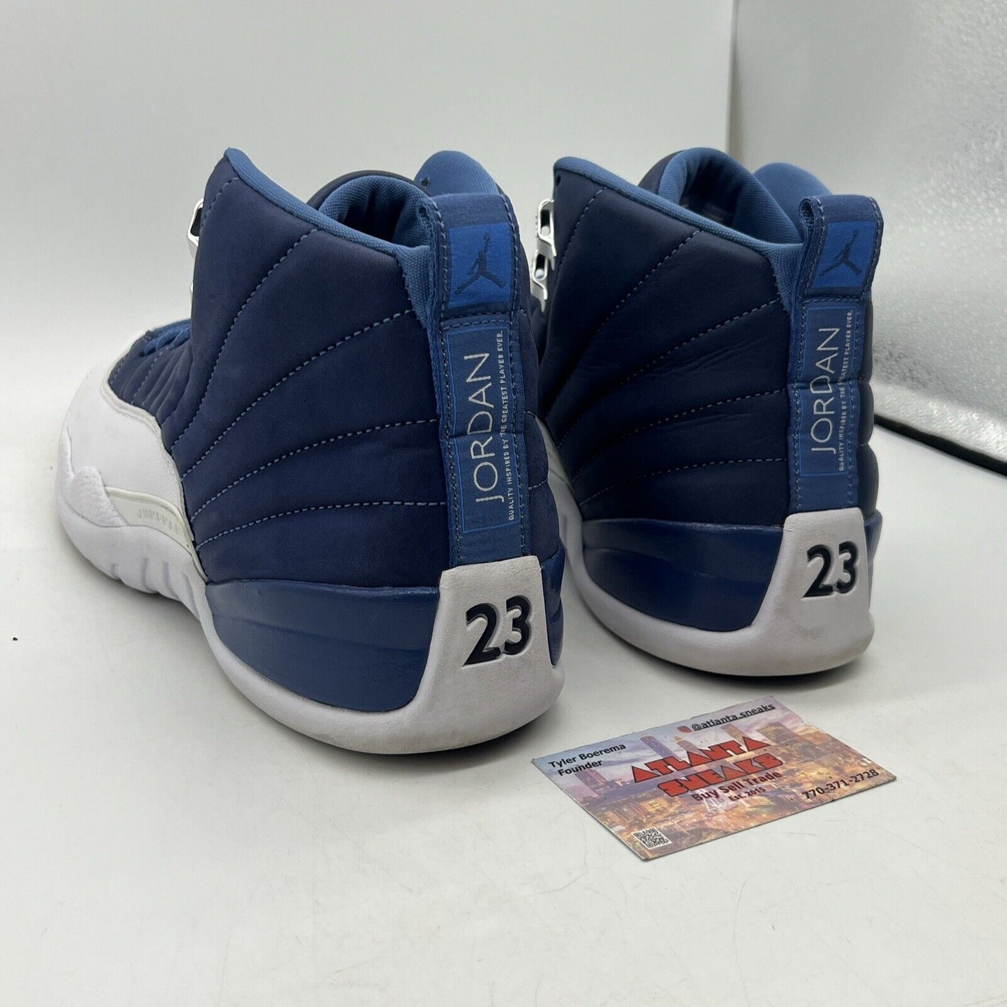 Size 11 - Jordan 12 Retro Indigo 2020 White Blue Leather (130690-404)