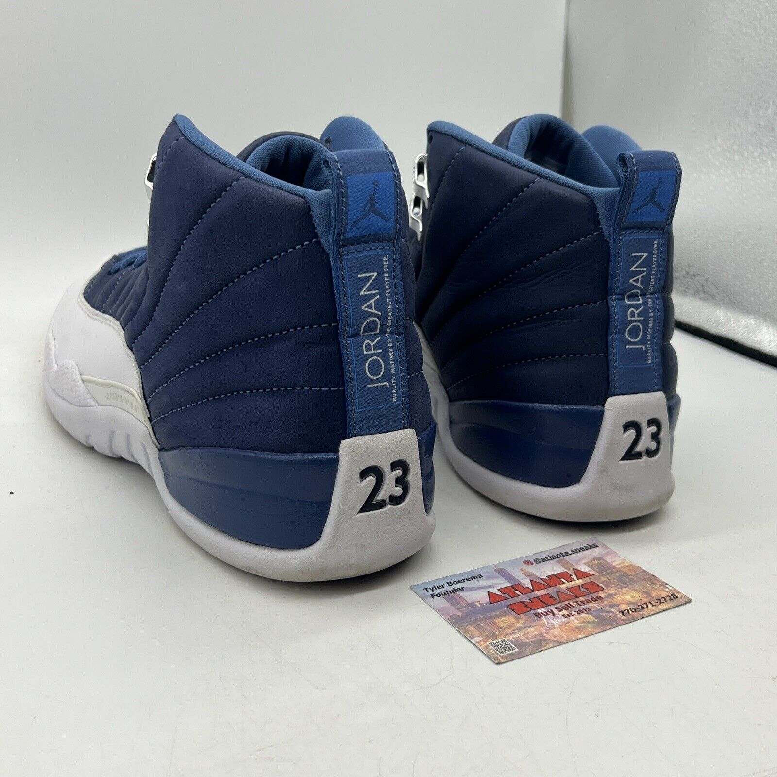 Size 11 - Jordan 12 Retro Indigo 2020 White Blue Leather (130690-404)