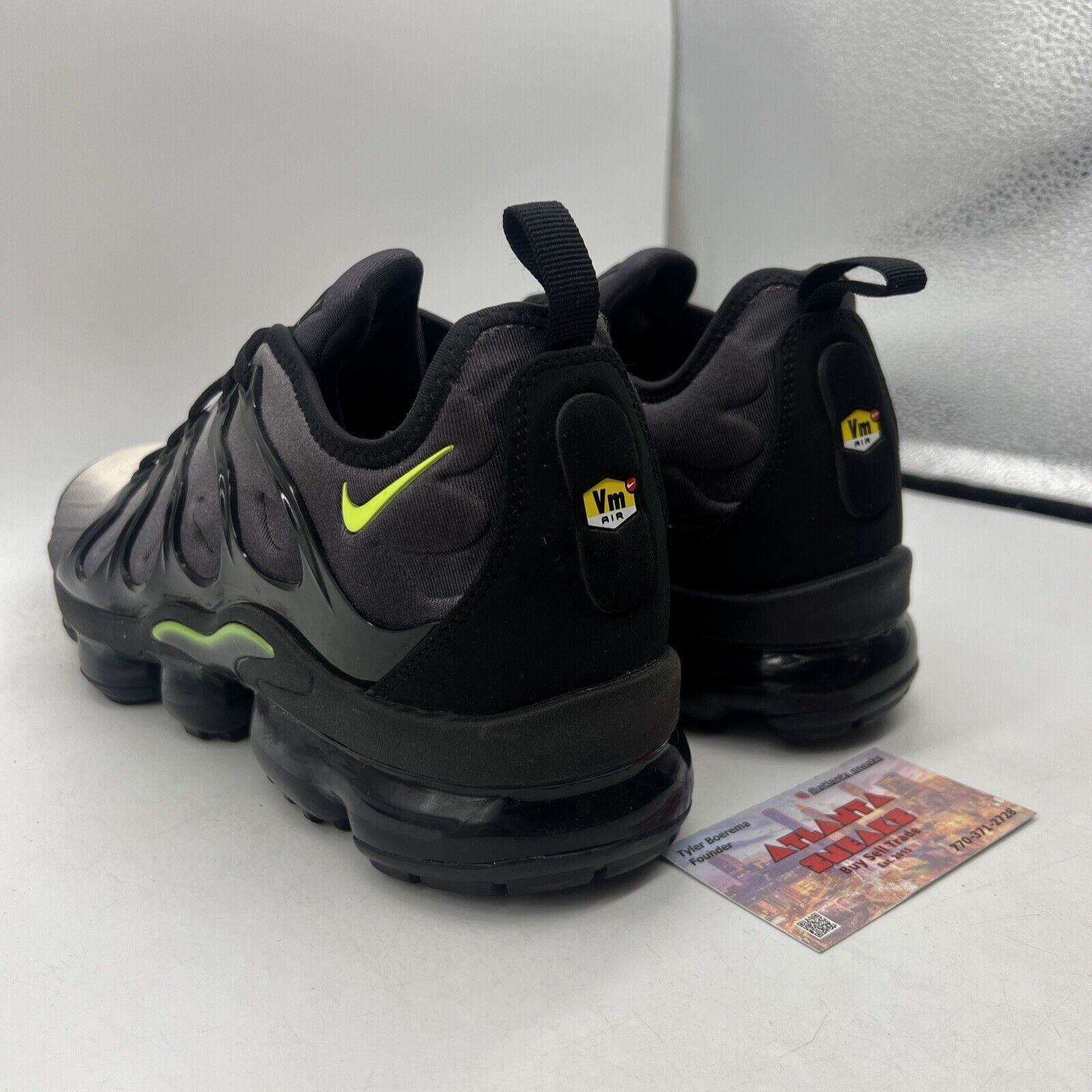 Size 12 - Nike Air VaporMax Plus Neon 95 White Black Green (924453-009)