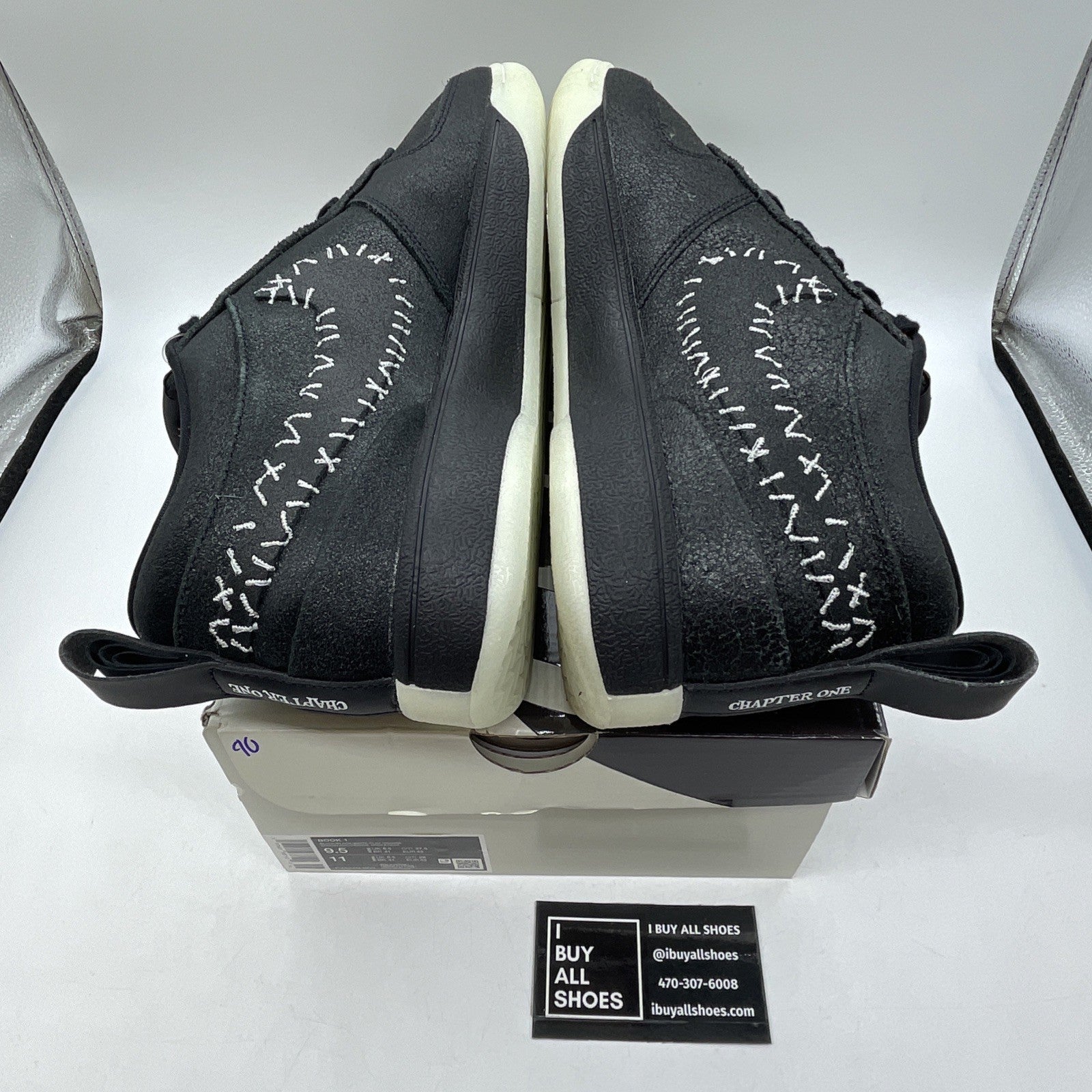 Size 9.5 - Nike Book 1 Halloween Black GLOW IN DARK Suede (FJ4249-003)