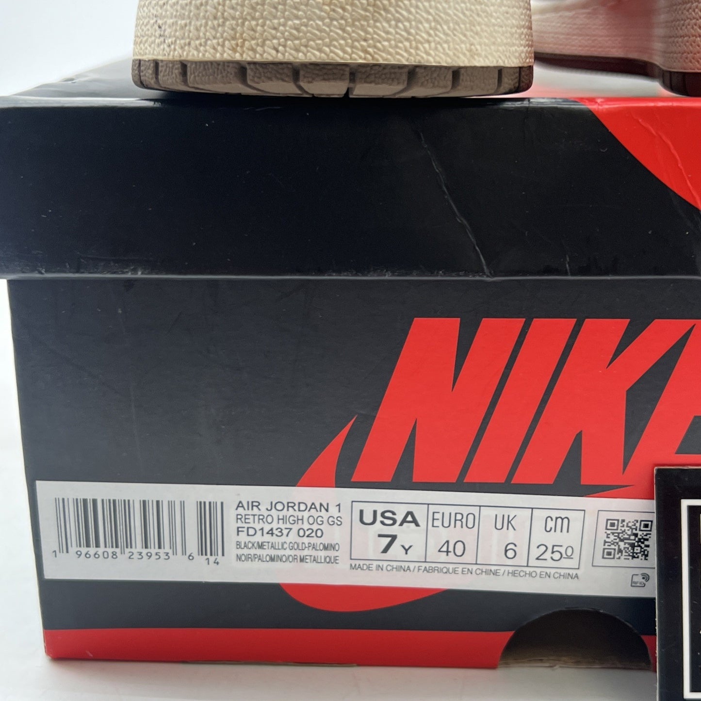 Size 7Y - Air Jordan 1 High Retro OG Palomino (FD1437-020)