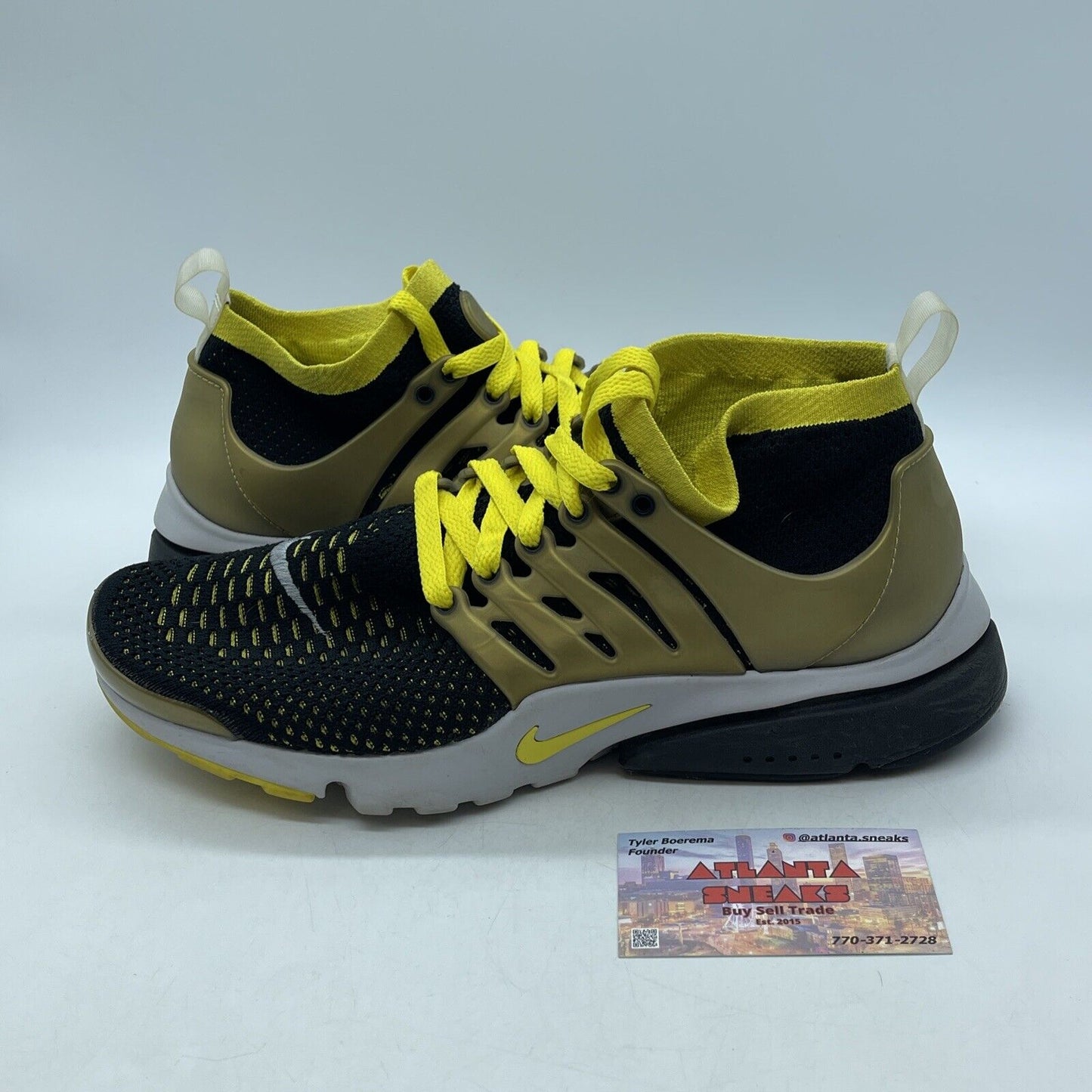 Size 10 - Nike Air Presto Ultra Flyknit Brutal Honey Black Suede (835570-007)