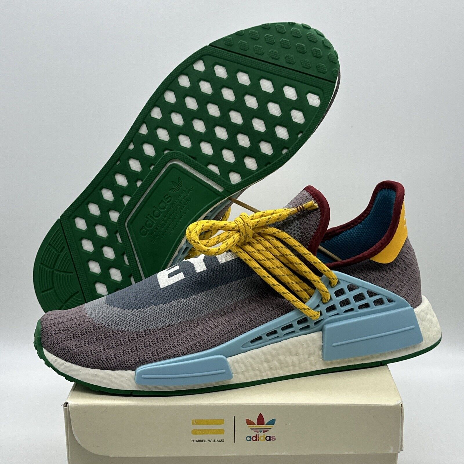 Size 10.5 - adidas NMD Human Race x Pharrell Extra Eye - Legacy Purple 2020