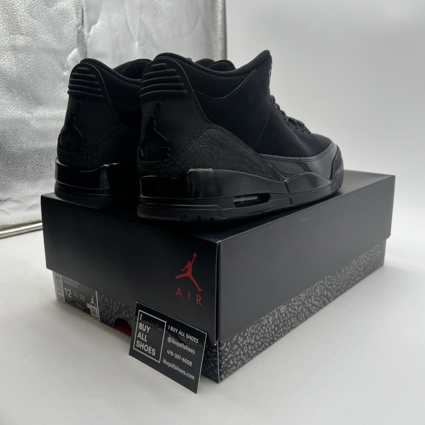 Size 12 - Air Jordan 3 Retro 2025 Black Cat (CT8532-001)