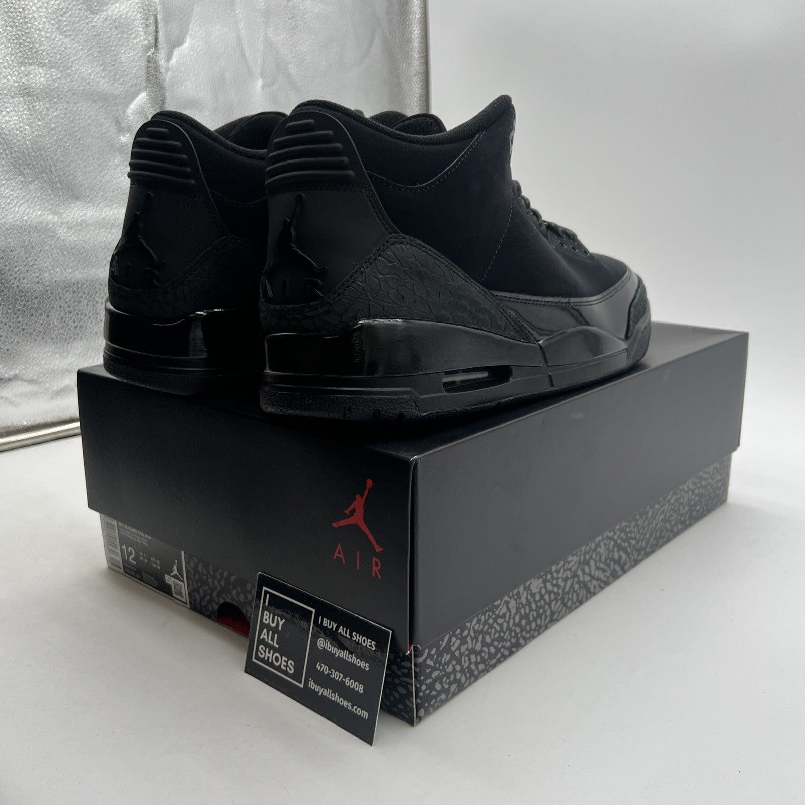 Size 12 - Air Jordan 3 Retro 2025 Black Cat (CT8532-001)