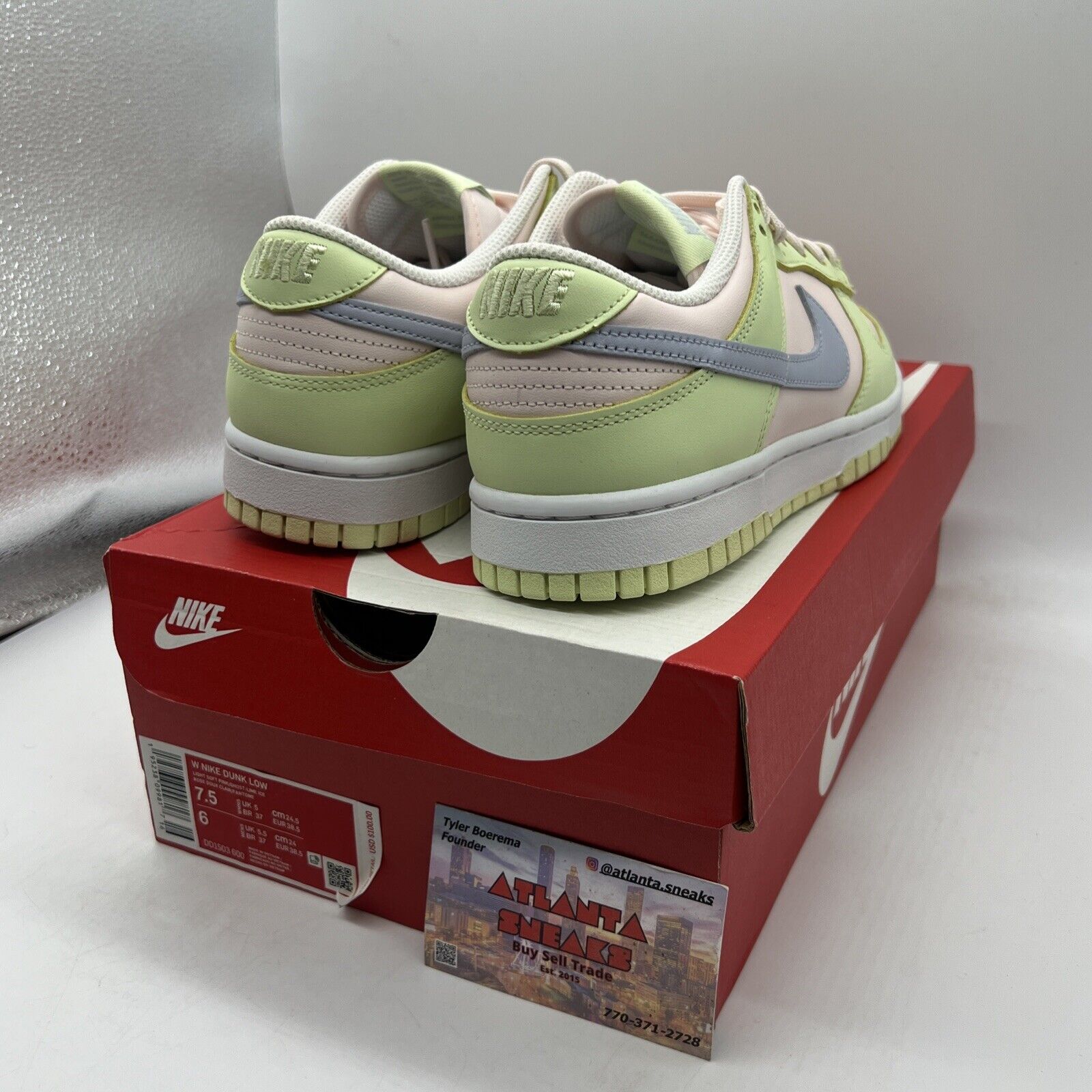 Nike Dunk Low Lace Up Womens Size 7.5 DD1503-600 Lime Ice Brand New Og All DS