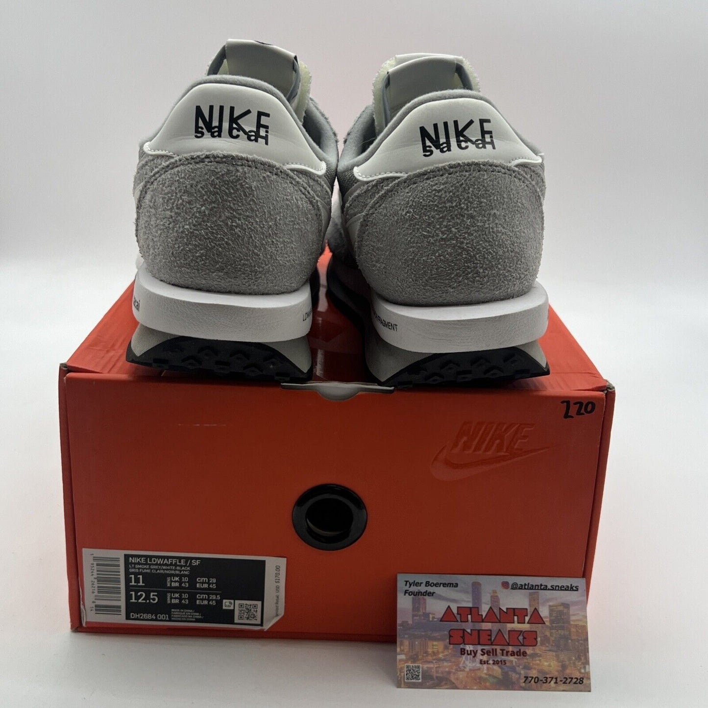 Size 11 - Nike LDV Waffle x Fragment Design x Sacai Gray (DH2684-001)