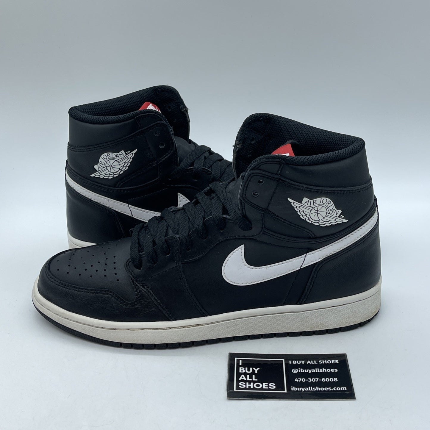 Size 9.5 - Air Jordan 1 Retro OG Prm High Yin Yang Black White (555088-011)