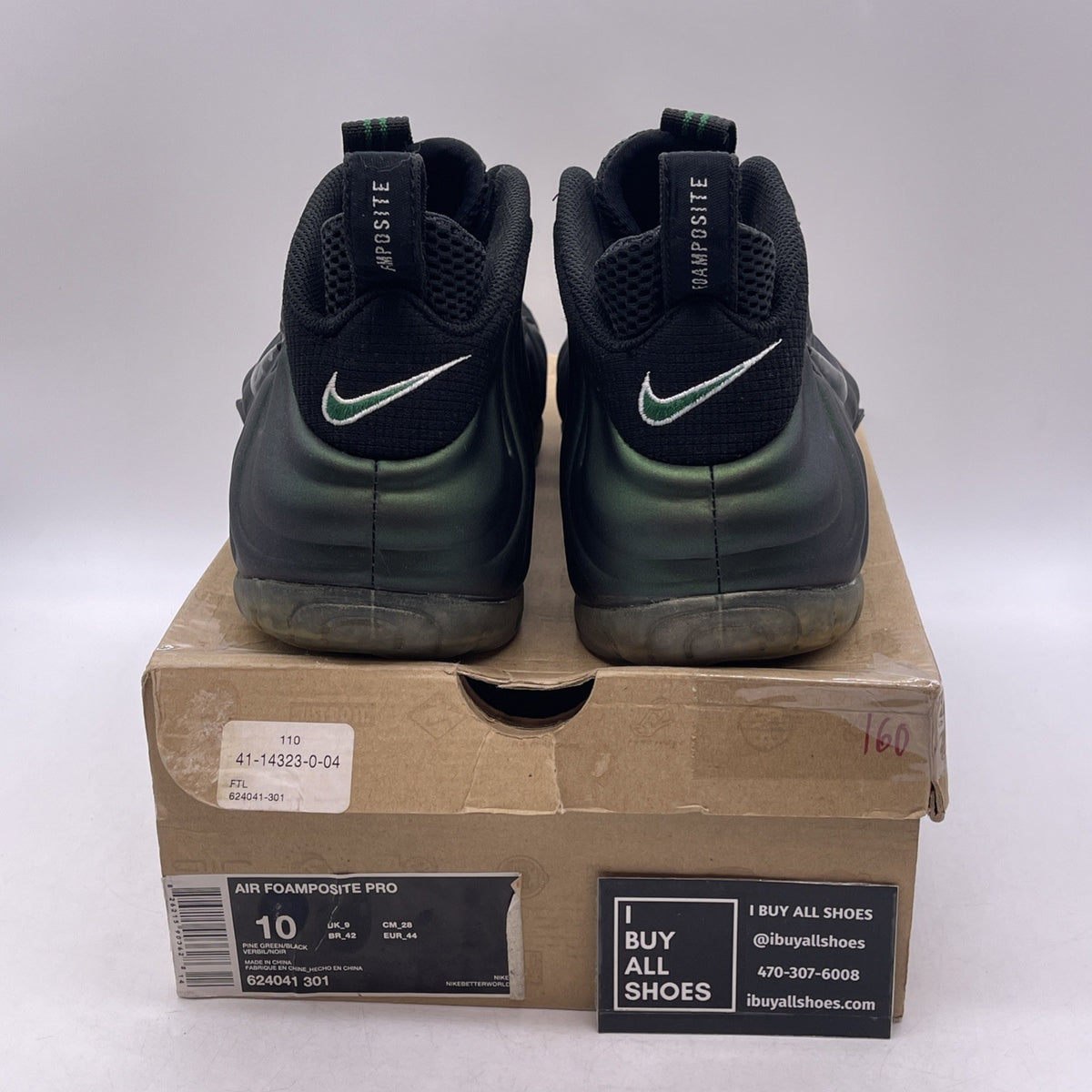 Size 10 - Nike Air Foamposite Pro Pine Green (624041-301)