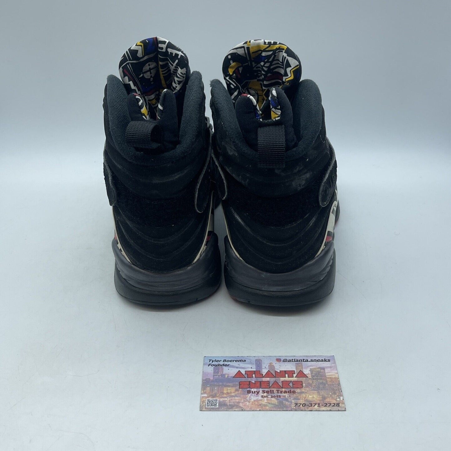 Size 10 - Air Jordan 8 Retro 2013 Playoff Black Suede White Red (305381-061)