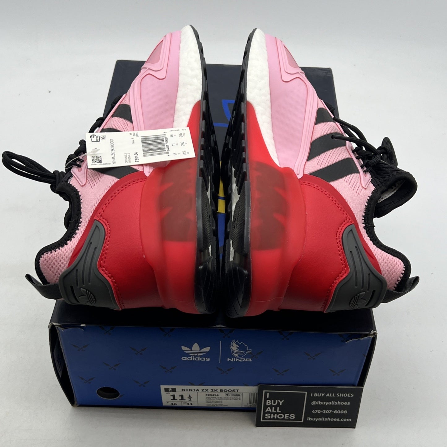Size 11.5 - Adidas Ninja x ZX 2K Boost Time In - True Pink Scarlet (FZ0454)