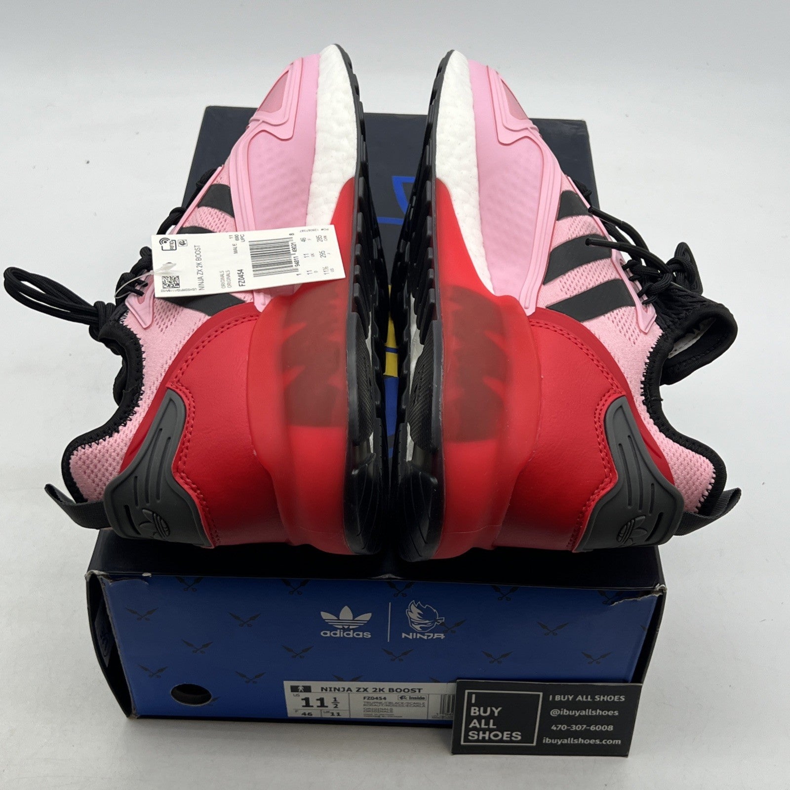 Size 11.5 - Adidas Ninja x ZX 2K Boost Time In - True Pink Scarlet (FZ0454)
