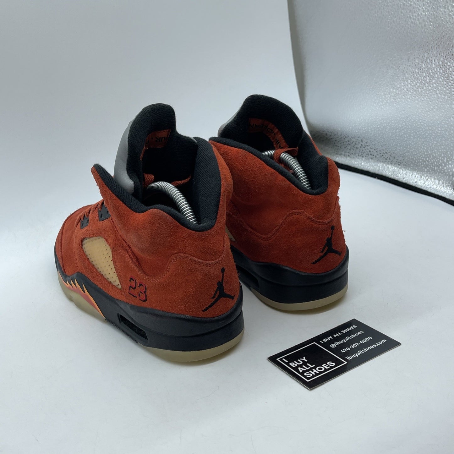 Size 9W - Air Jordan 5 Retro Dunk on Mars Red Black Suede (DD9336-800)