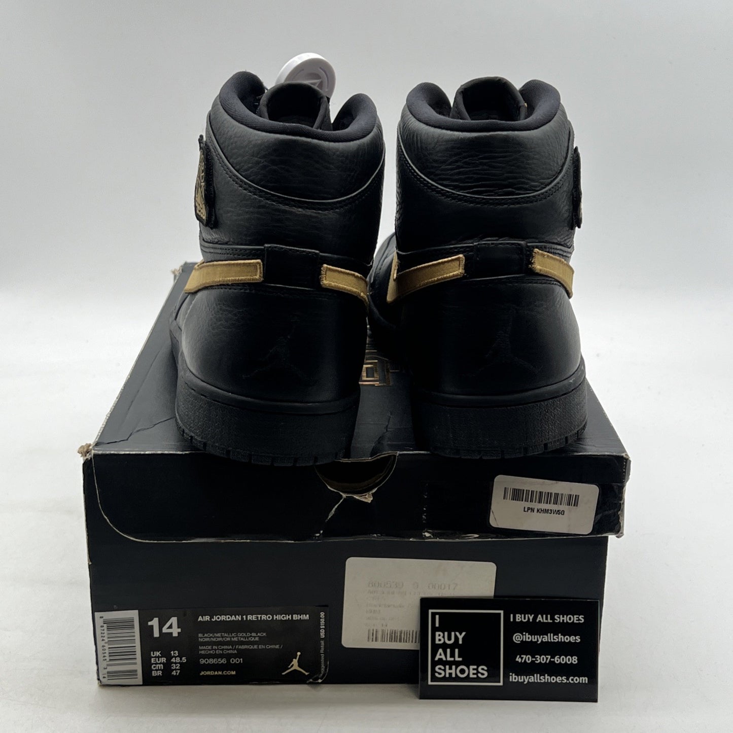Size 14 - Air Jordan 1 Retro 2017 High BHM (908656-001)