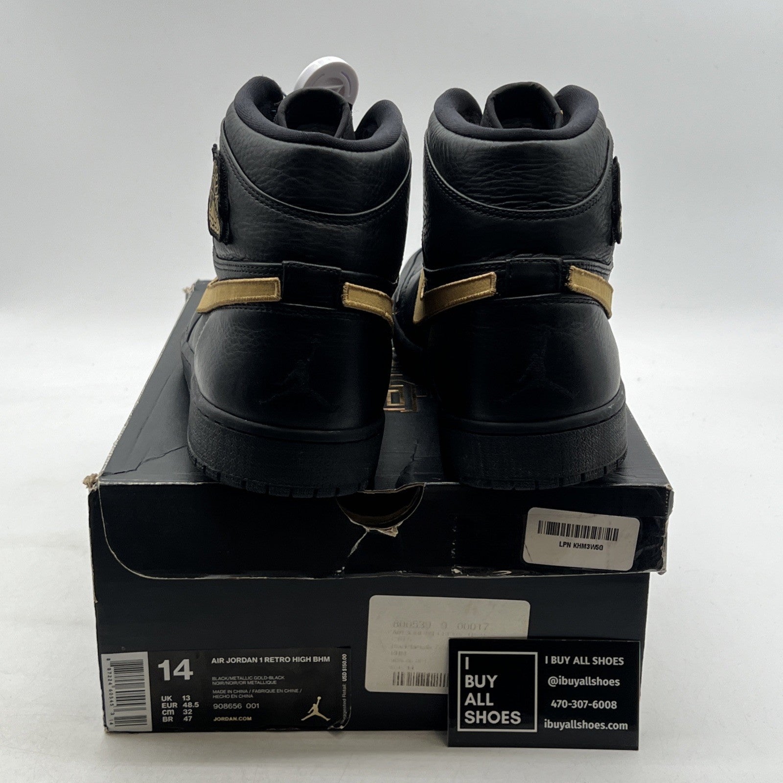 Size 14 - Air Jordan 1 Retro 2017 High BHM (908656-001)