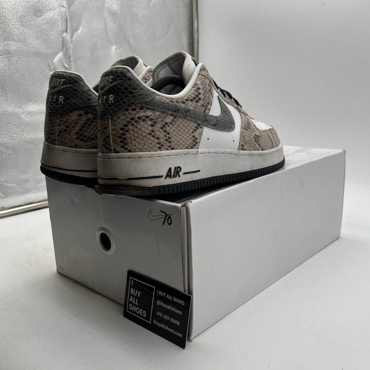 Size 11 - Nike Mens ID Air Force 1 (CT3761-991) Snakeskin