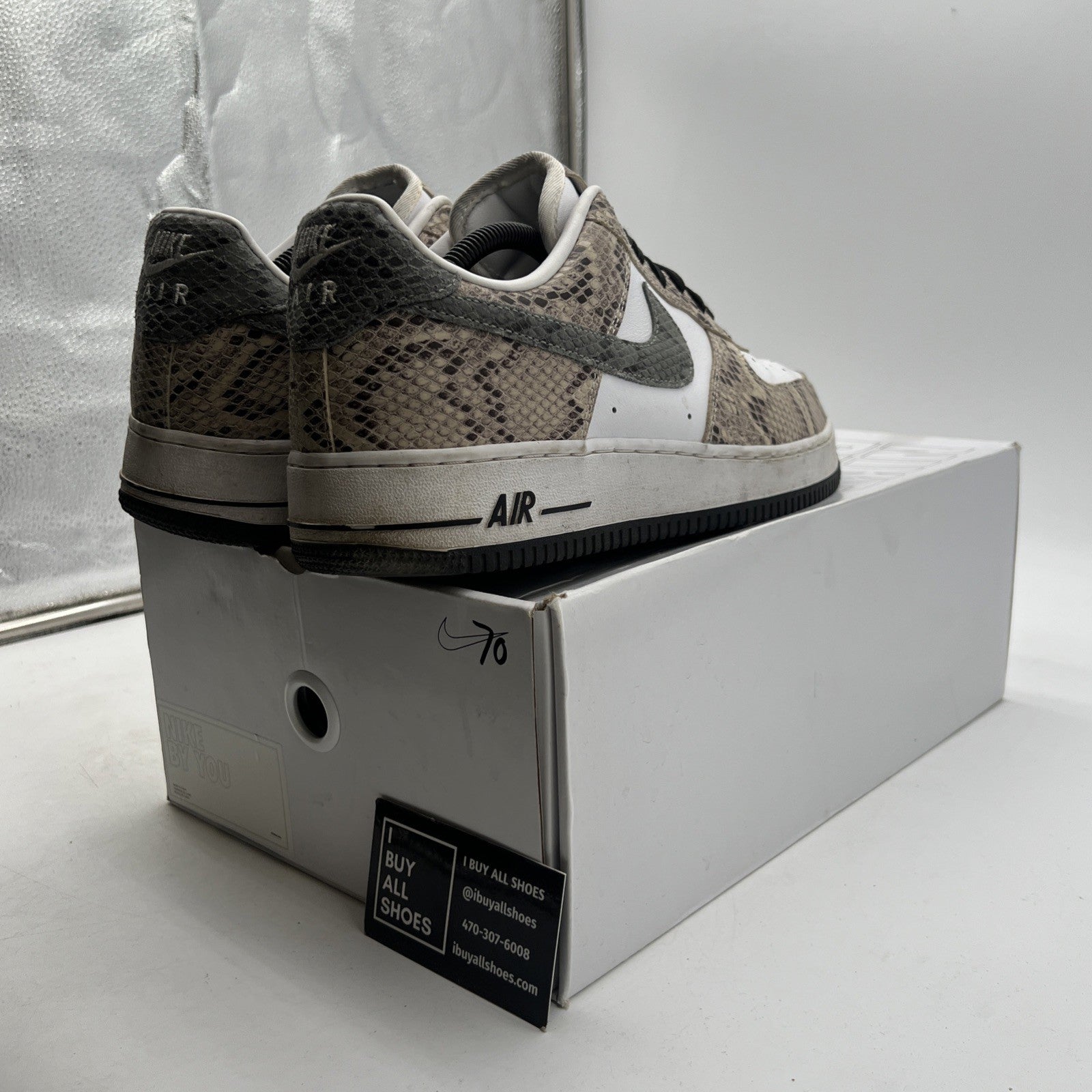 Size 11 - Nike Mens ID Air Force 1 (CT3761-991) Snakeskin