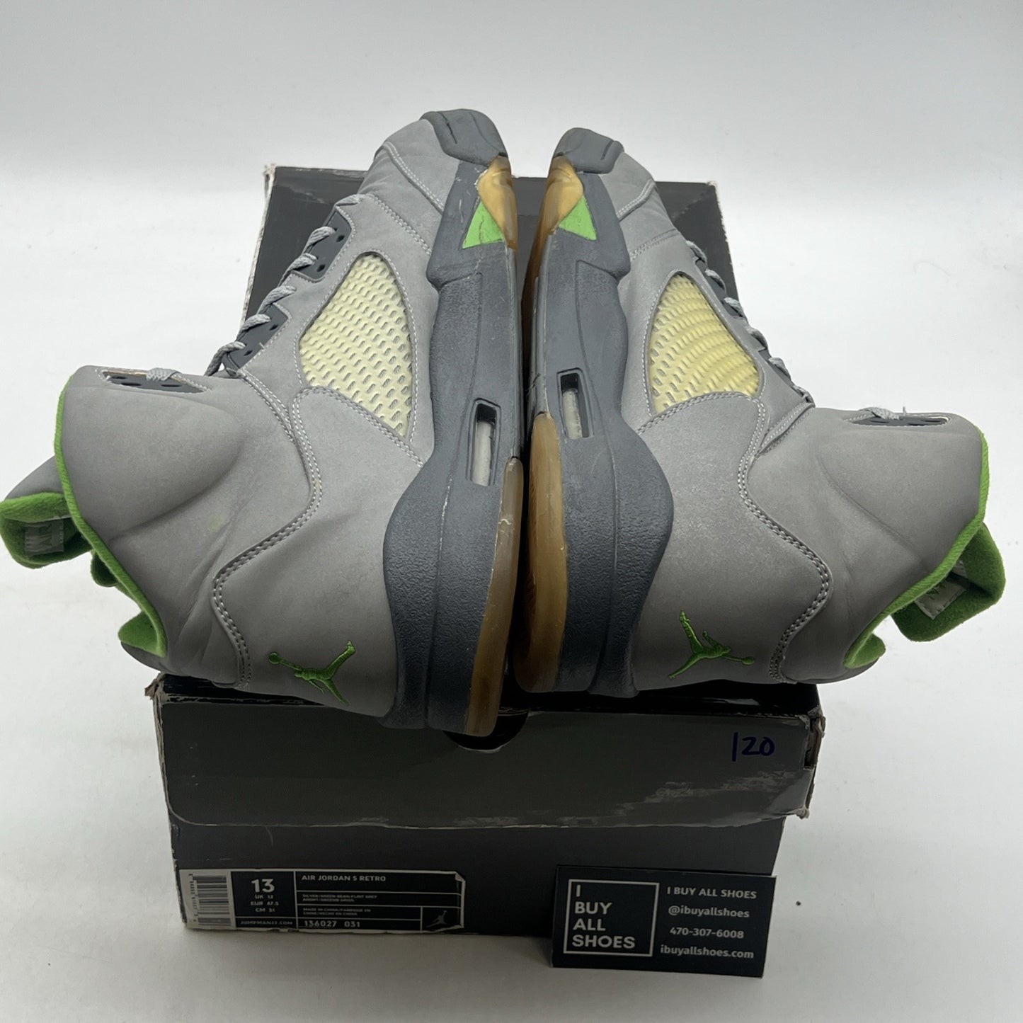 Size 13 - Air Jordan 5 Retro 2006 Green Bean (136027-031)