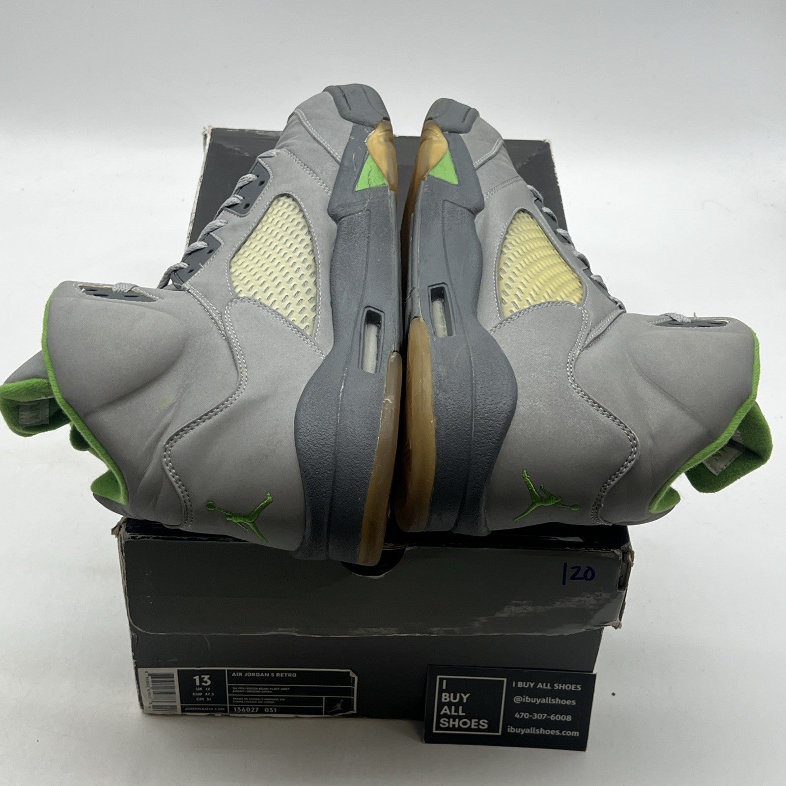 Size 13 - Air Jordan 5 Retro 2006 Green Bean (136027-031)