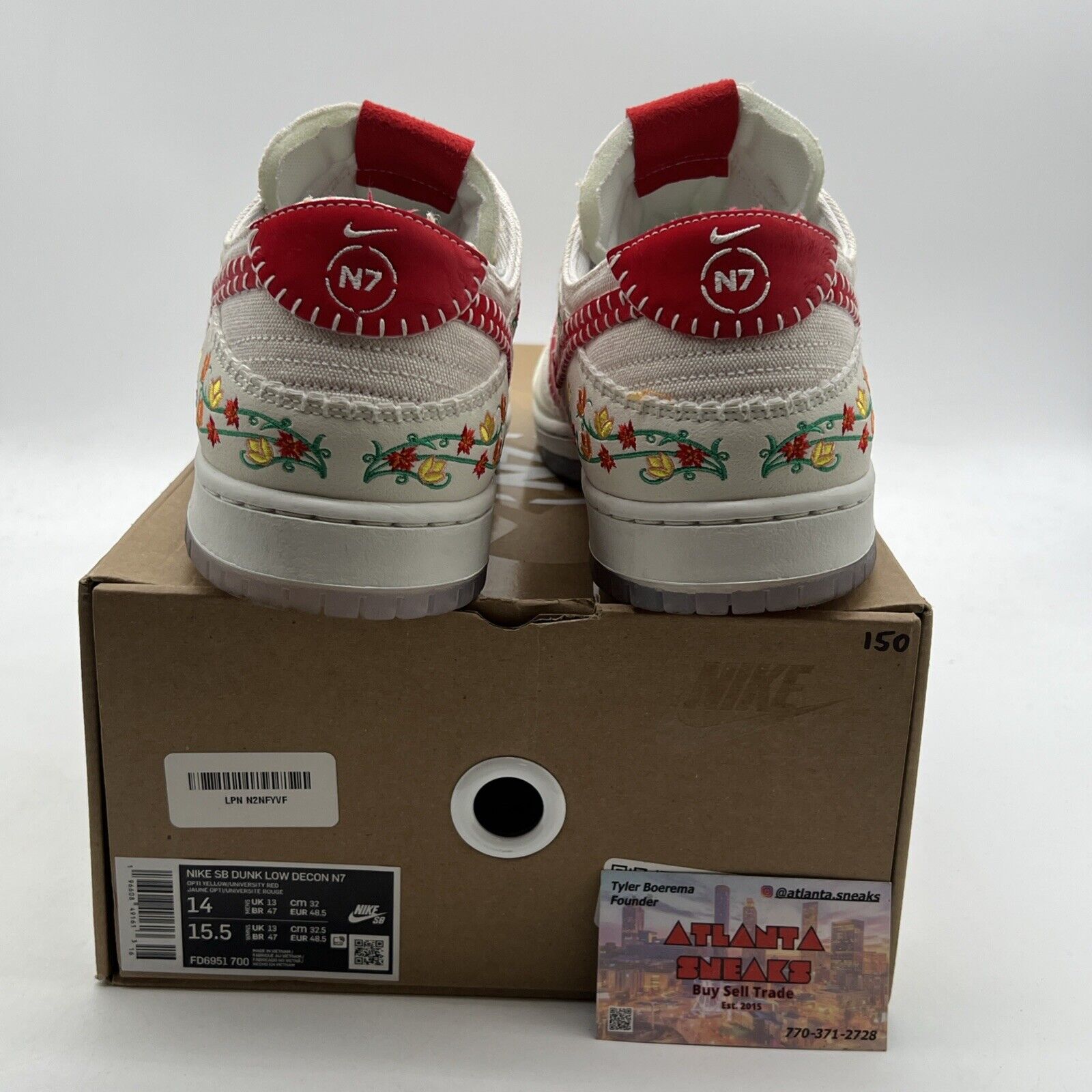 Size 14 - Nike Dunk Decon SB Low N7 - Sail University Red (FD6951-700)