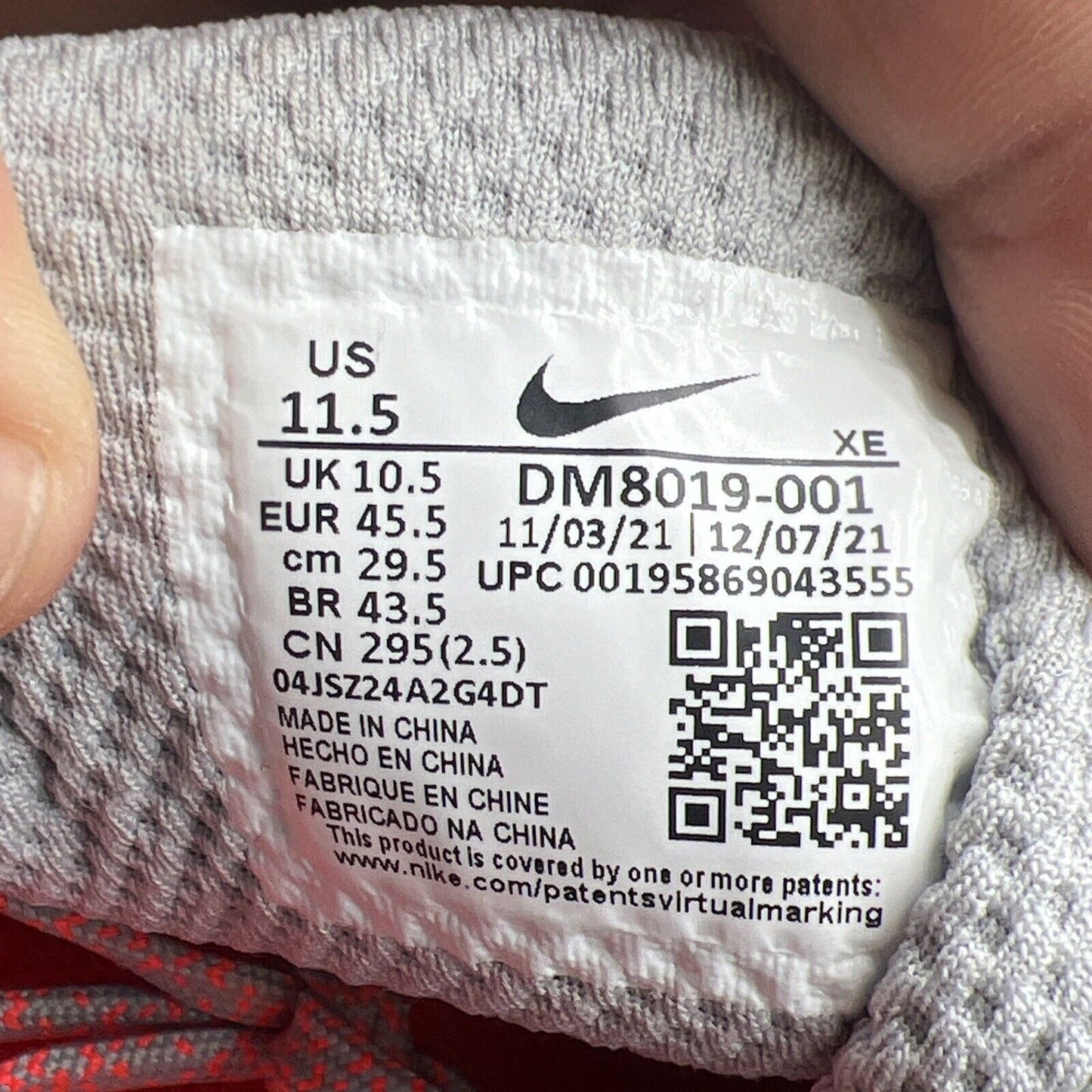 Size 11.5 - Nike ACG Lowcate Wolf Grey Bright Crimson (DM8090-001)