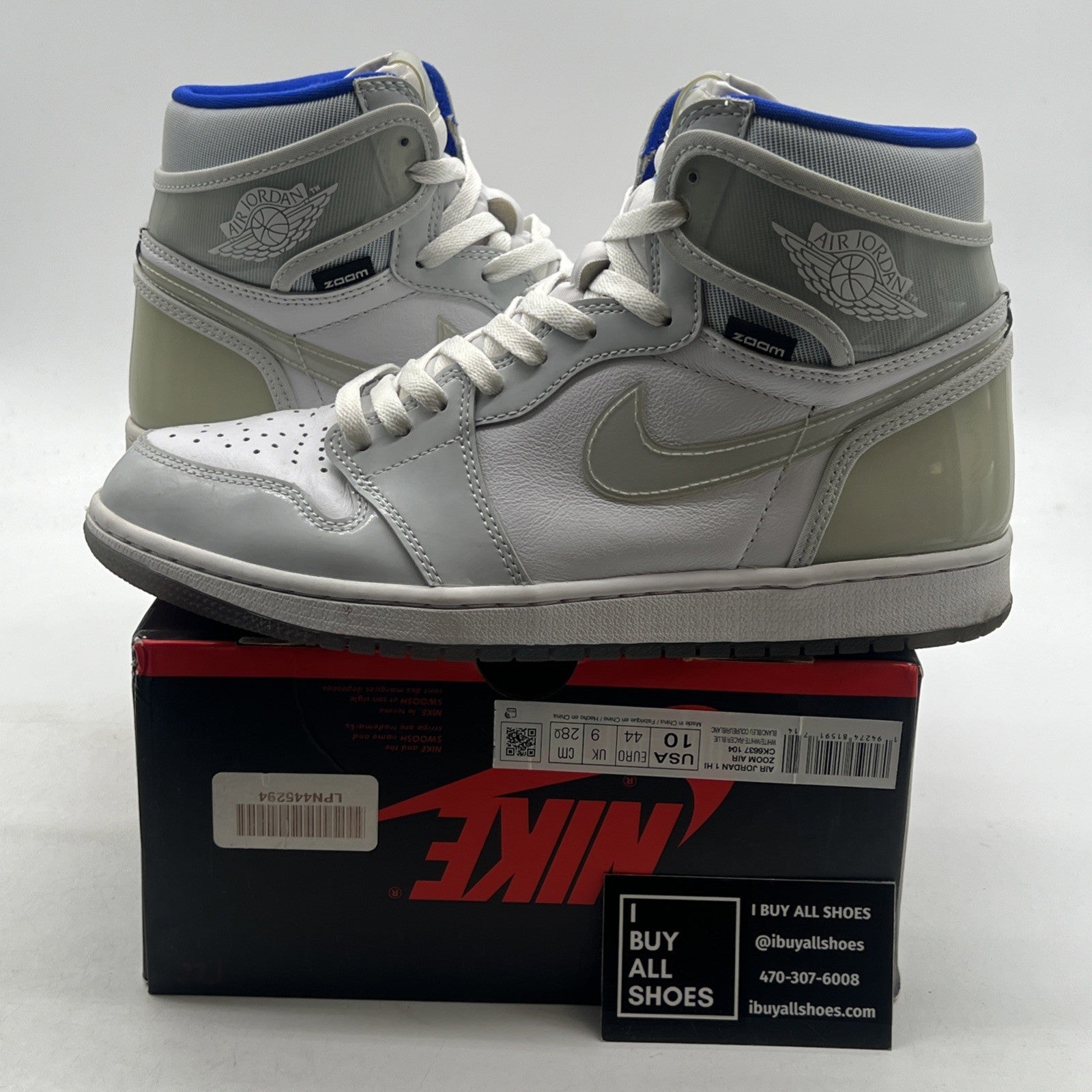 Size 10 - Air Jordan 1 Zoom High Racer Blue (CK6637-104)