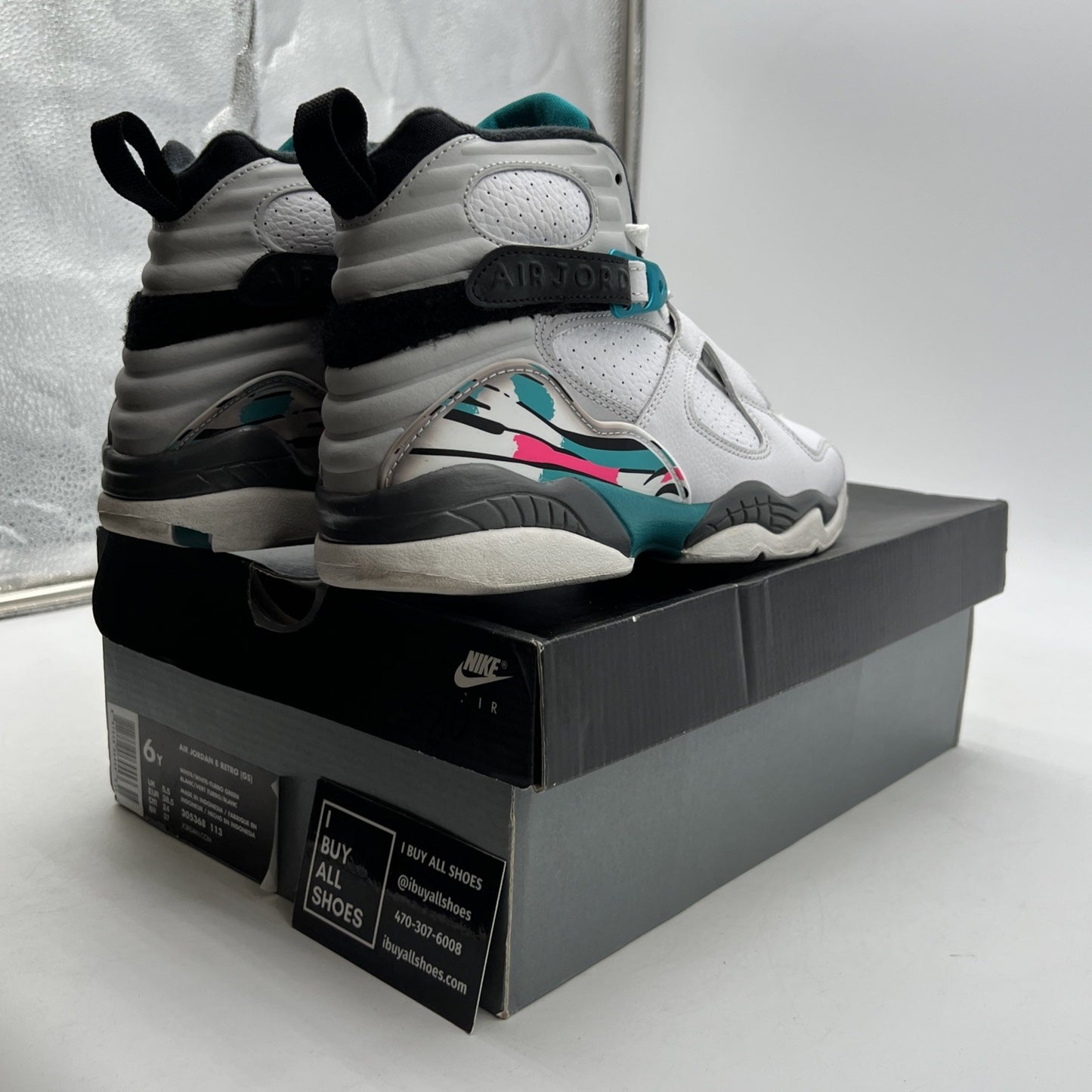 Size 6Y - Air Jordan 8 VIII Retro South Beach (305368-113)