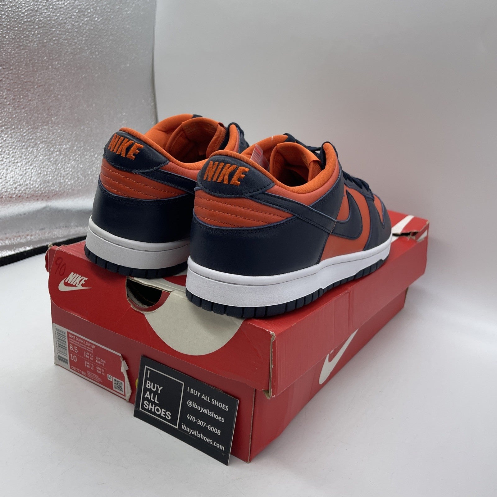 Size 8.5 - Nike Dunk SP Low Champ Colors Orange Blue Leather (CU1727-800)