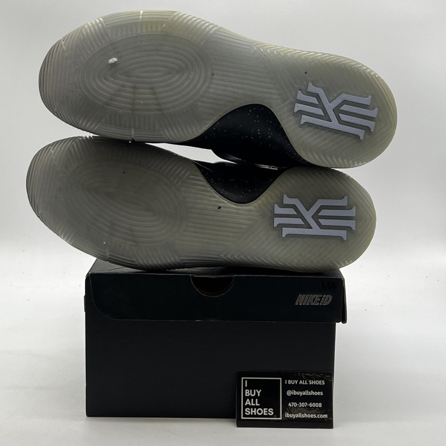 Size 13 - Nike Men's Black Gold Solid Kyrie Athletic Shoes (843253-995)