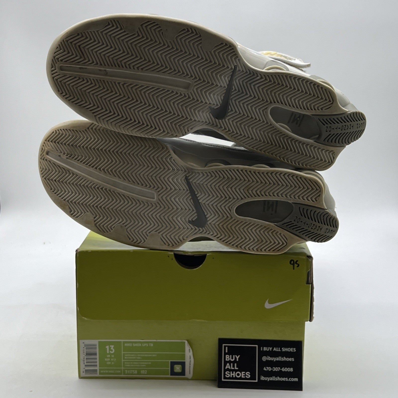 Size 13 - Nike Shox Ups TB White Metallic Silver (311738-102)